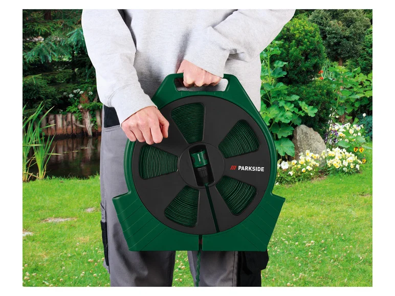 PARKSIDE® Enrouleur avec tuyau plat. 20 m. 1/2