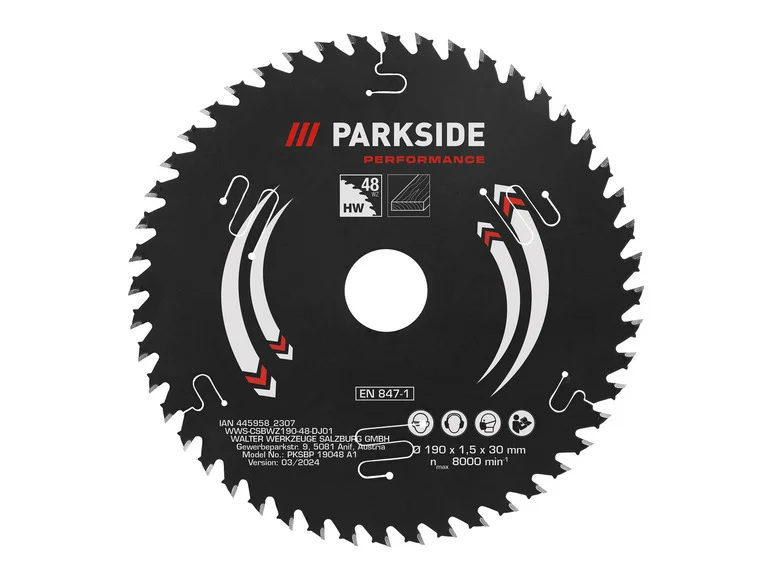 PARKSIDE PERFORMANCE® Lame de scie circulaire. 190 mm