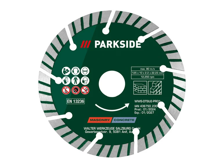 PARKSIDE® Lot de 2 disques diamant béton ou maçonnerie