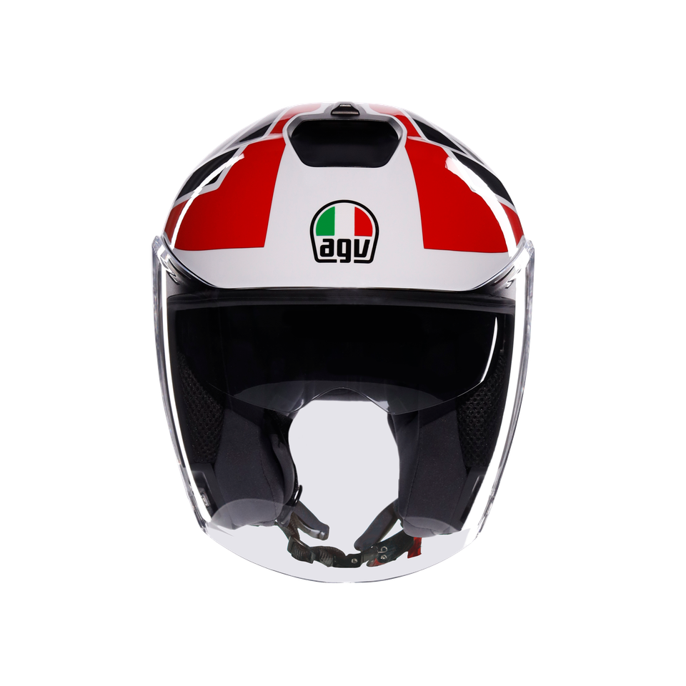 IRIDES TOLOSA BLACK/GREY/RED - MOTORBIKE OPEN FACE HELMET E2206