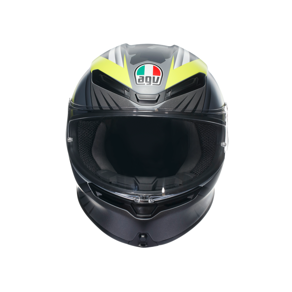 K6 S EXCITE MATT CAMO/YELLOW FLUO - MOTORBIKE FULL FACE HELMET E2206