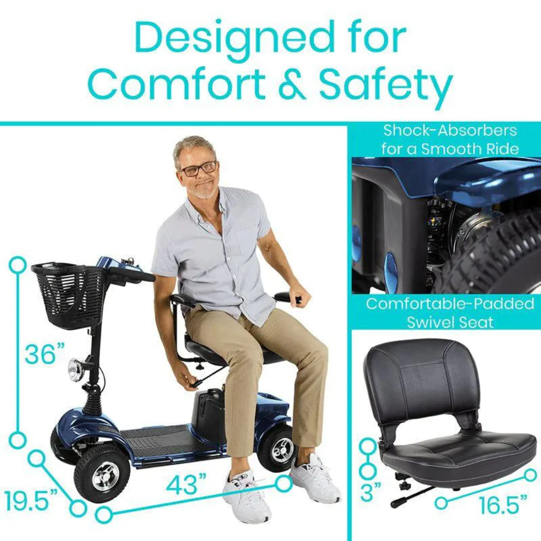 Vive Health 4-Wheel Mobility Scooter Series A