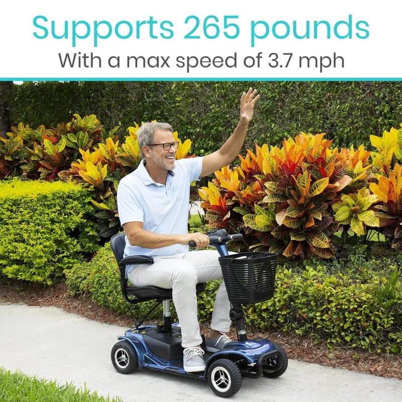 Vive Health Lightweight Portable 4 Wheel Mobility Scooters