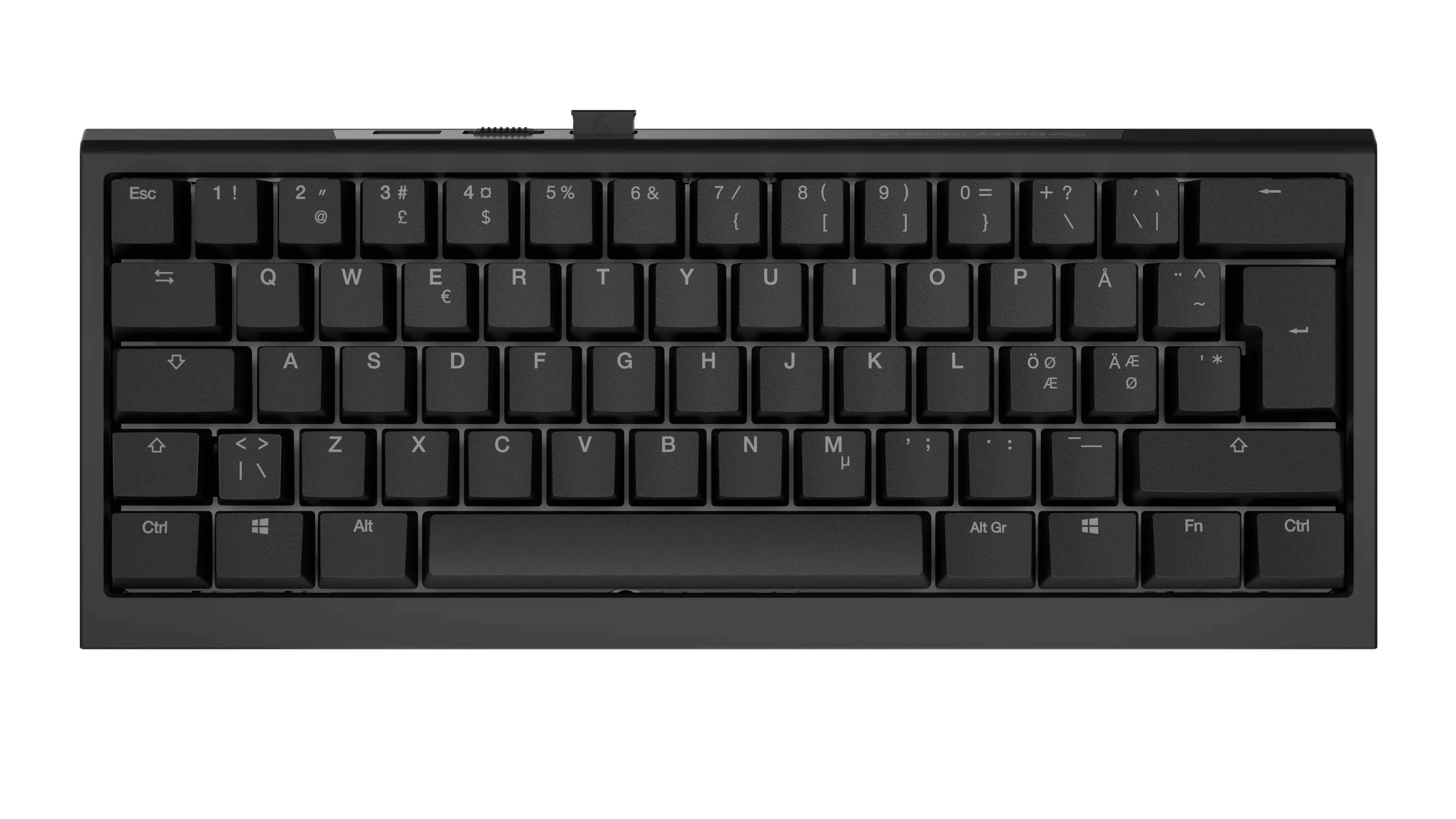 Ducky One X - Black Nordic - Mini 60% - Ducky Inductive Switch (analog) Tri-Mode (Trådløs. BT. Cord)
