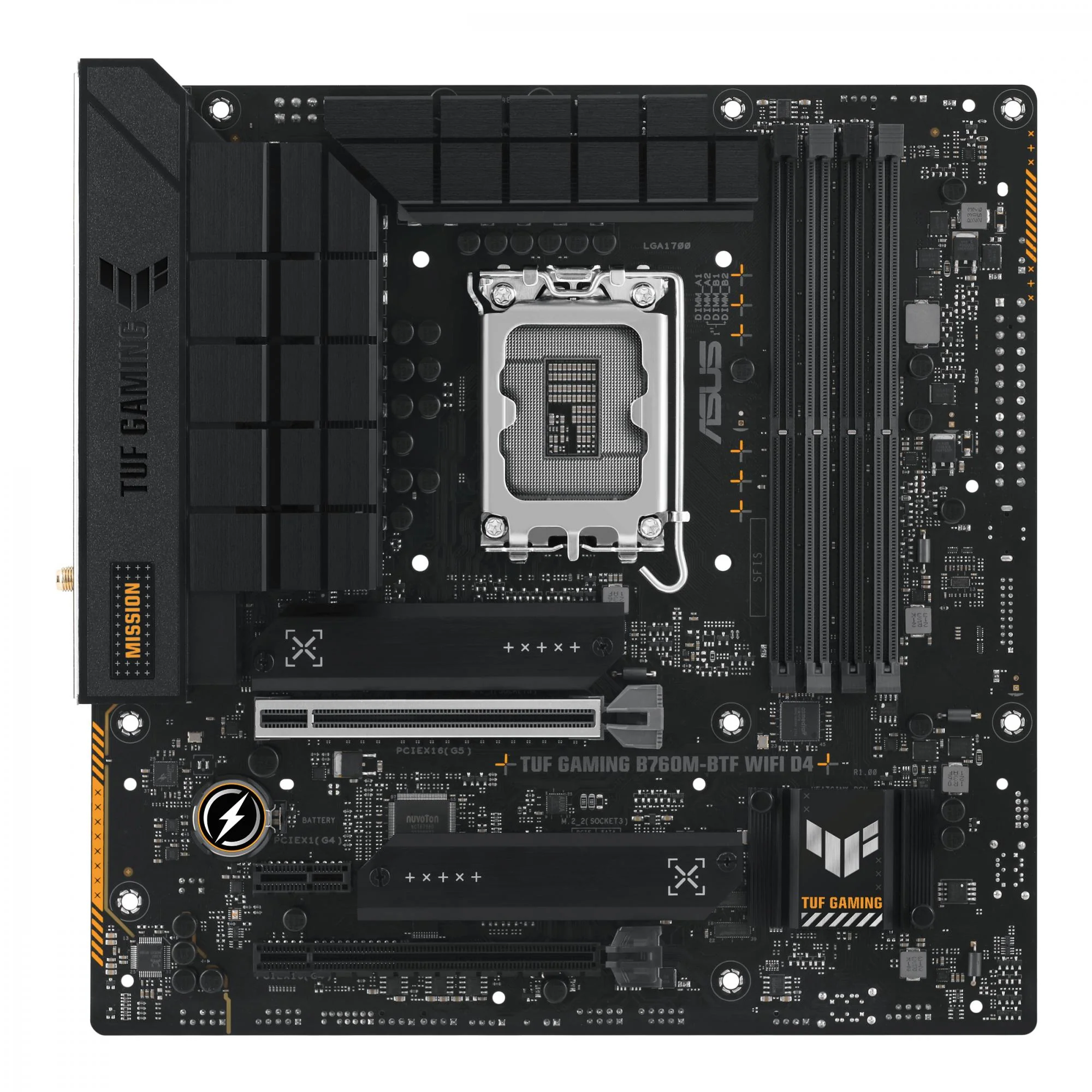ASUS TUF GAMING B760M-BTF WIFI D4 (mATX. B760. LGA 1700. DDR4)