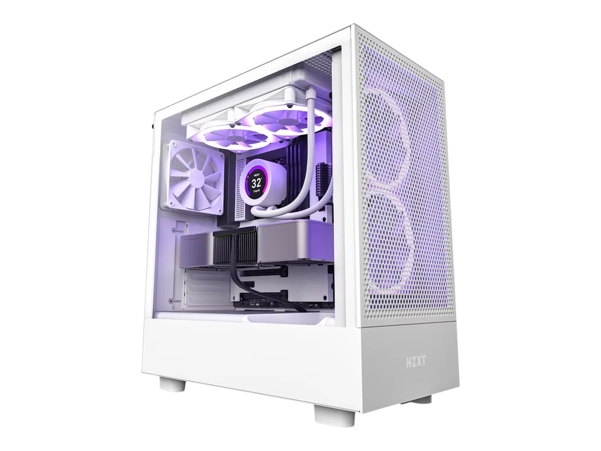 NZXT H-Serie H5 Flow Tower Extended ATX. ohne Netzteil. Weiß