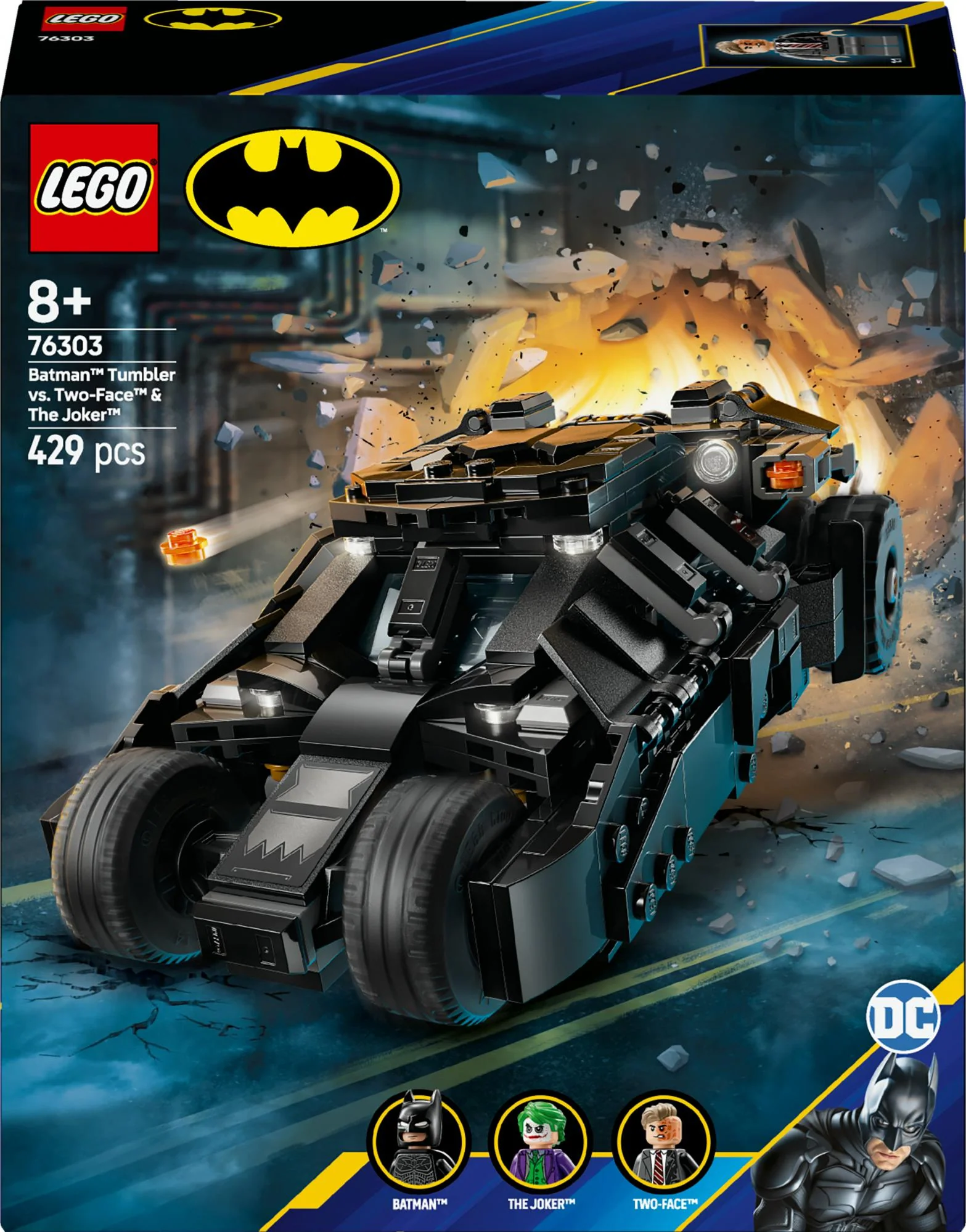 LEGO 76303 DC Super Heroes Batman Tumbler vs. Two Face & The Joker