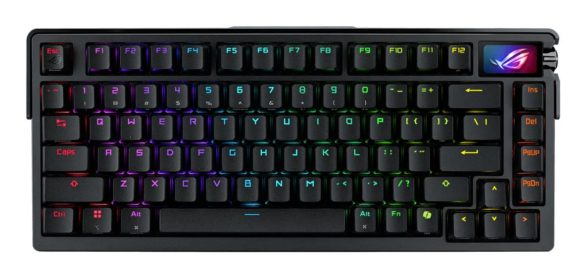 ASUS ROG AZOTH EXTREME 75% Wireless DIY Custom Gaming Keyboard. OLED display