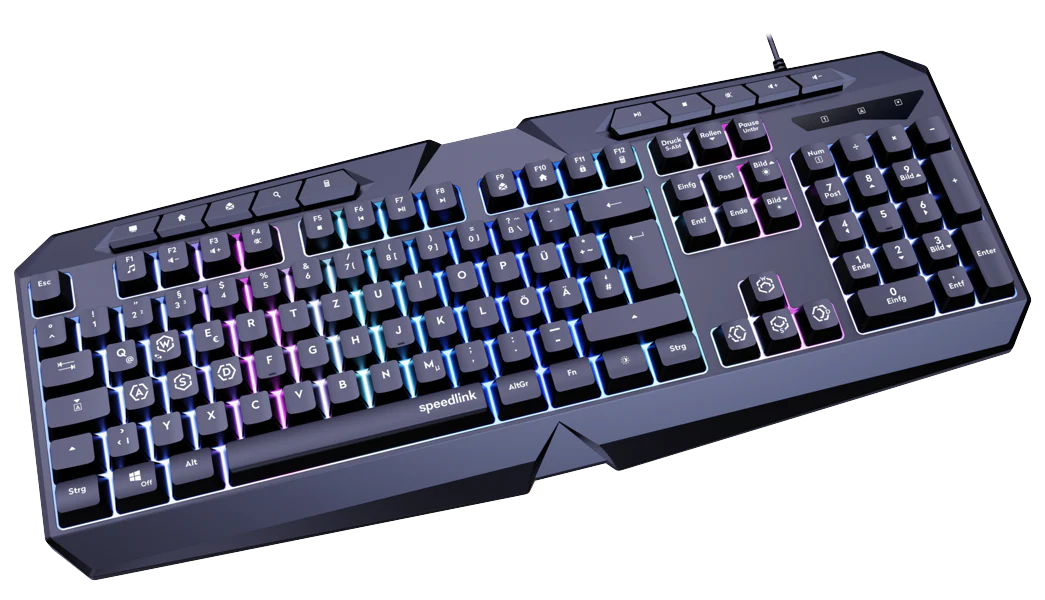 Speedlink - LUDICIUM RGB Rainbow Gaming Tastatur. sort - US Layout
