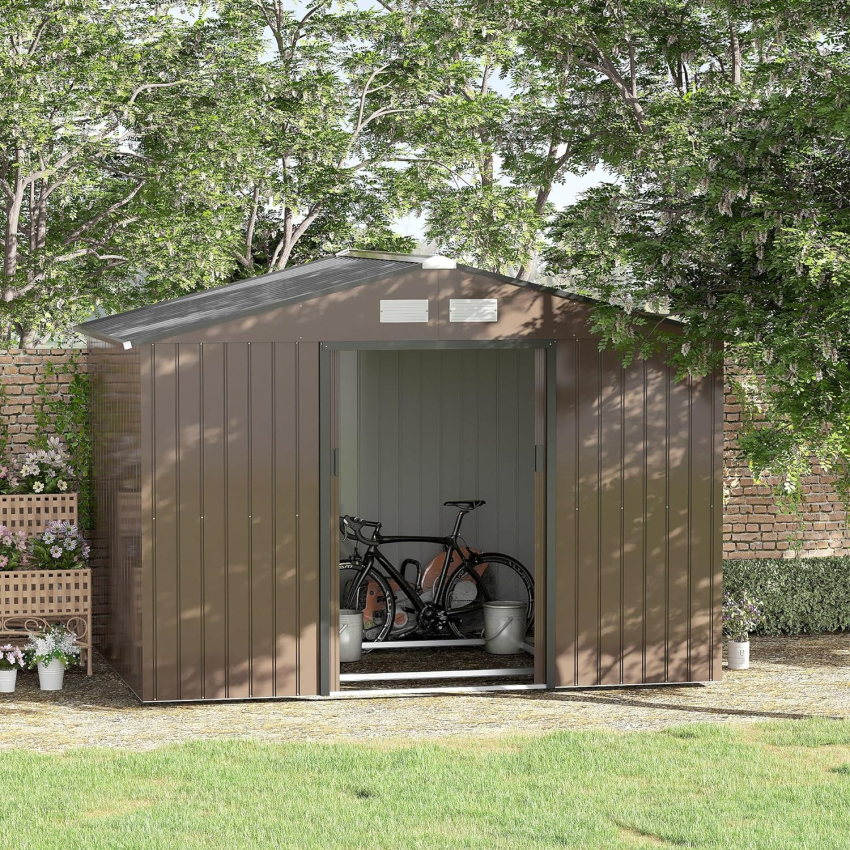 Outsunny 9 x 6ft Garden Metal Storage Shed.Outdoor Storage