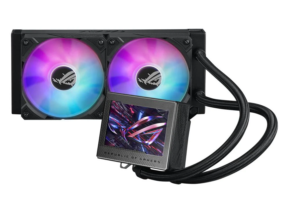 ASUS ROG RYUJIN III 240 ARGB AiO Liquid Cooler w. 3.5 LCD. 2x120mm ROG ARGB Magnetic Daisy-chainable Fans 2200 RPM PWM
