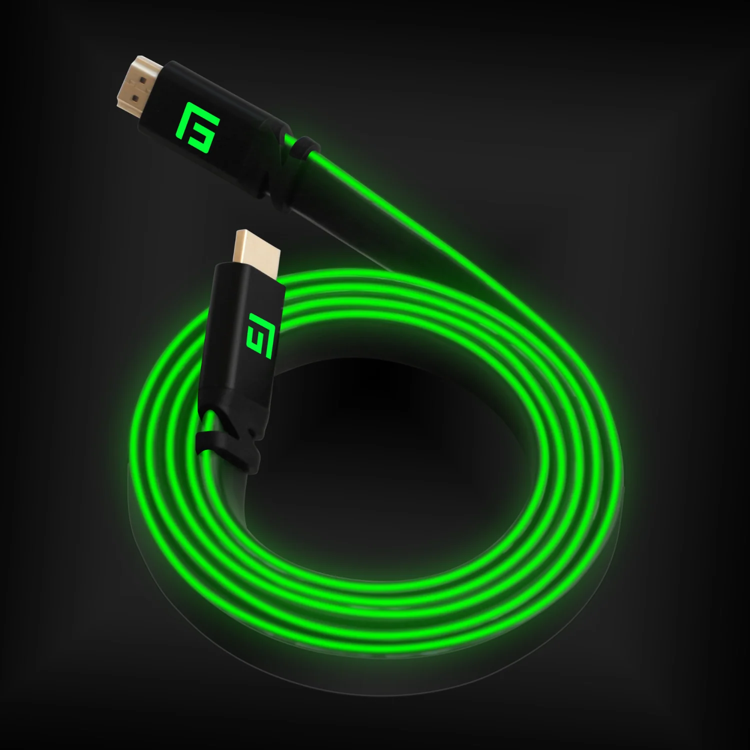 FLOATING GRIP 1.5M HIGH-SPEED LED HDMI CABLE V2.1 - GREEN