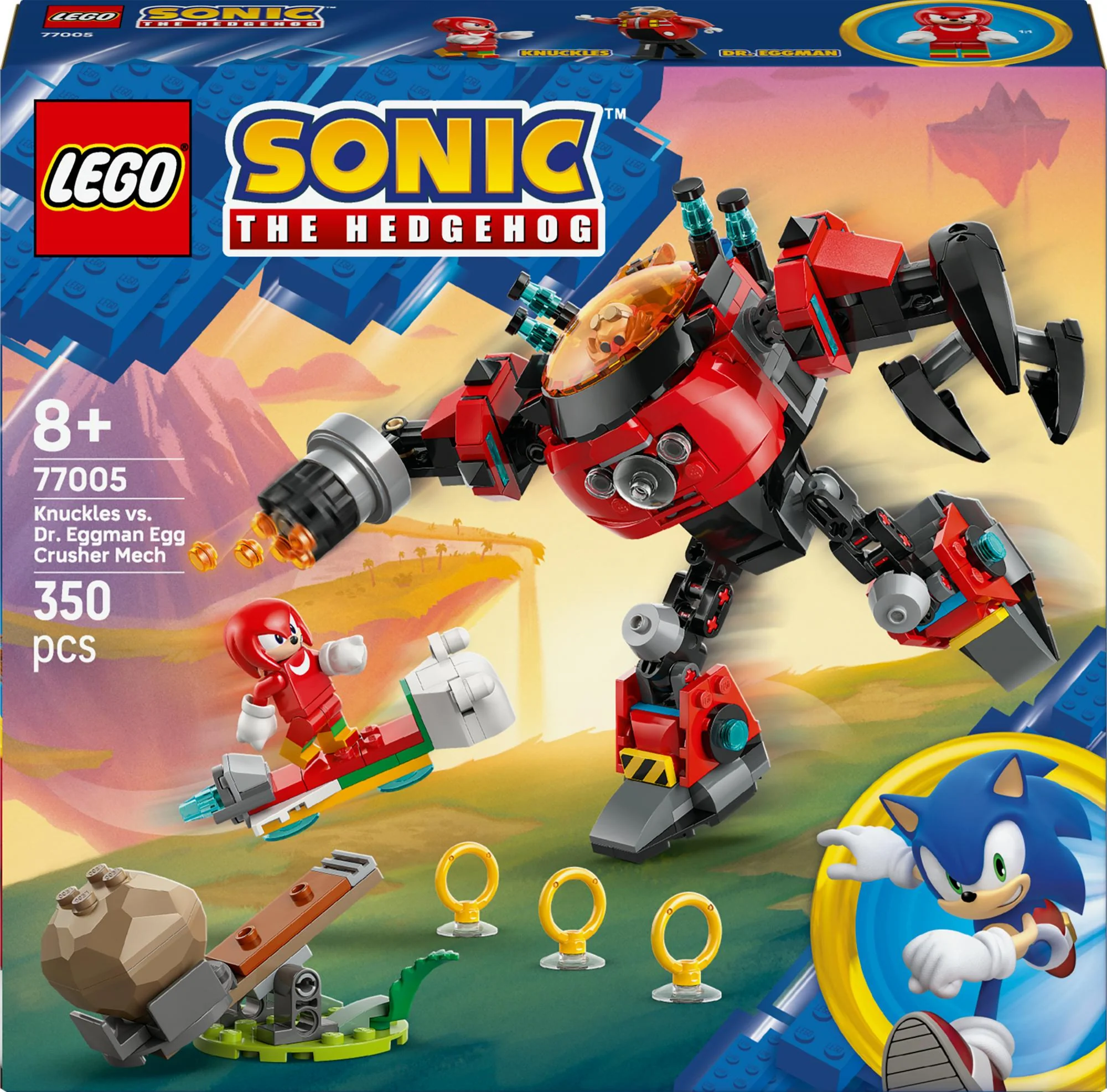 LEGO - Sonic - Knuckles vs. Dr. Eggman Egg Crusher Mech (77005)
