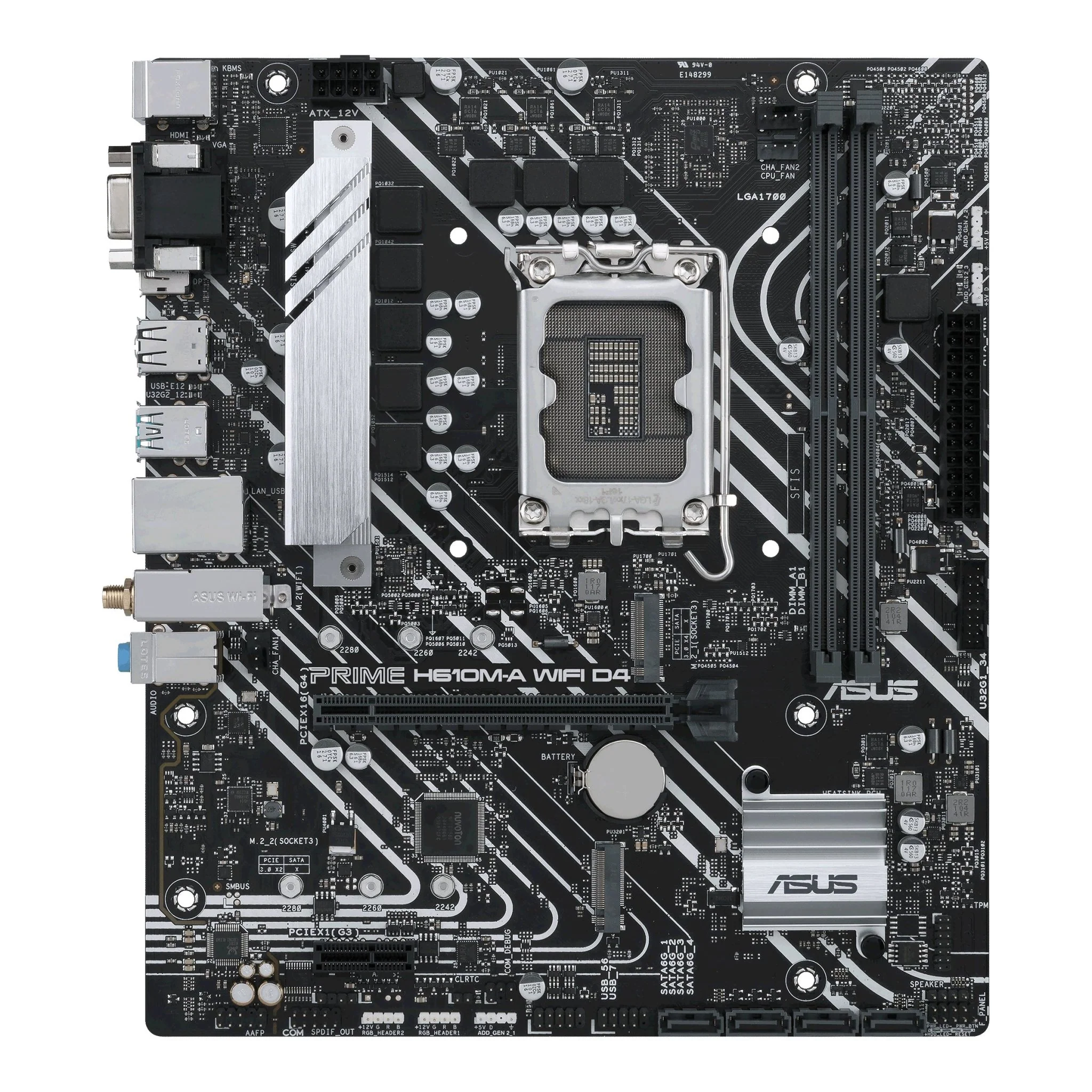 ASUS PRIME H610M-A WIFI D4 (mATX. H610. LGA 1700. DDR4) - Bundkort