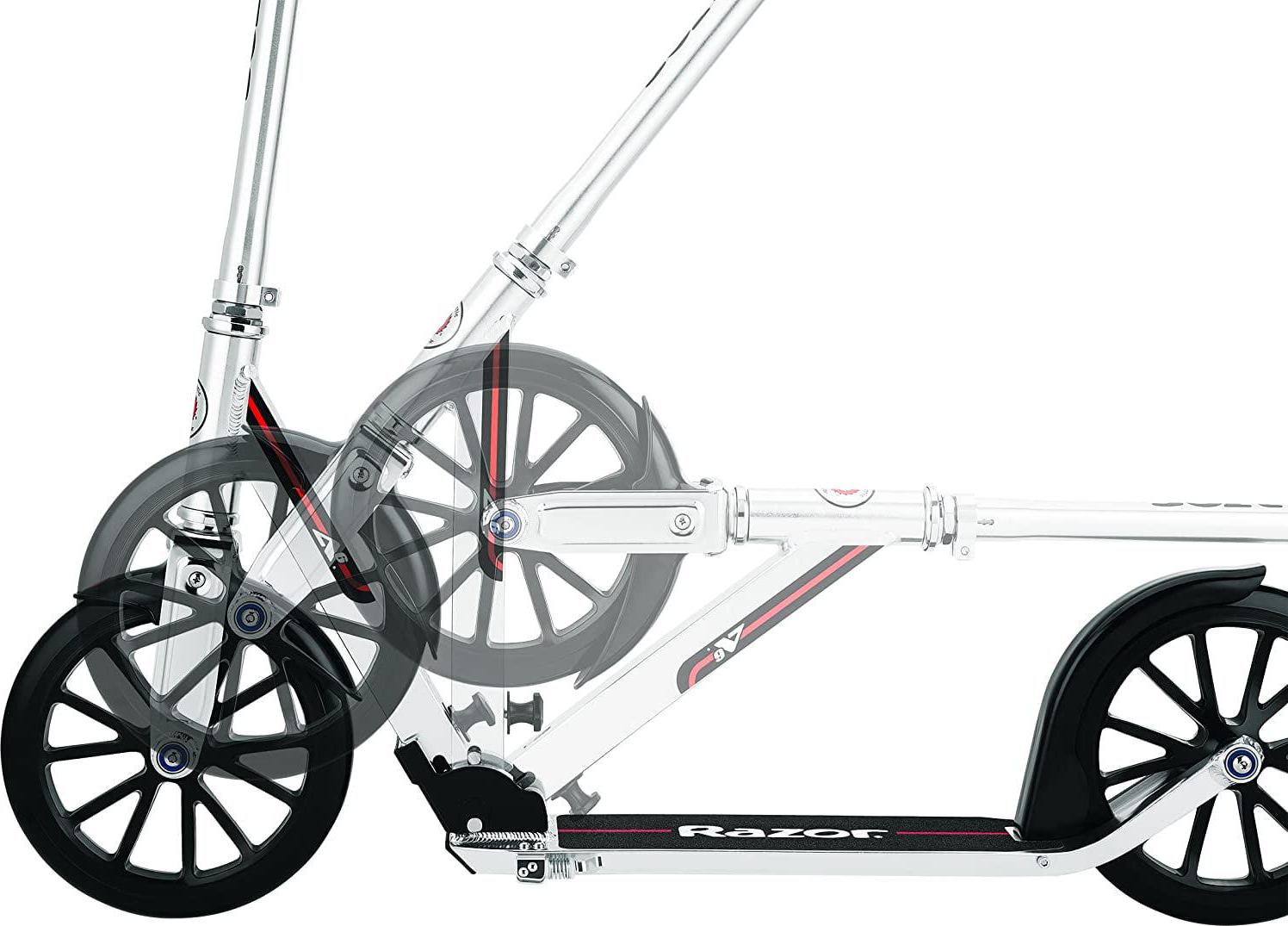 Razor A6 Kick Scooter - 10″ Wheels. Anodized Aluminum. Foldable. Lightweight. for Teen & Adult