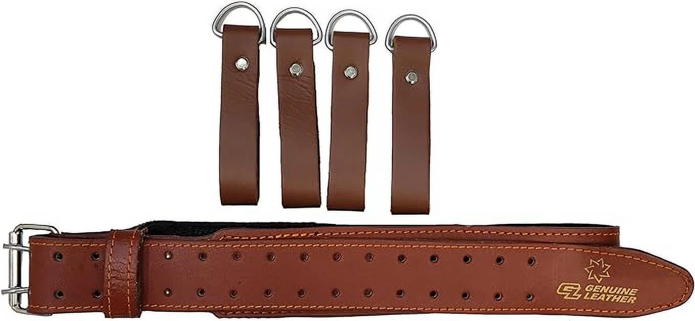 USA Pro Tools Tool Belt | Leather Rig for Carpenters, Framers, Electricians, Constructors, and Handyman Adjustable Pouches (SST 1108-1122)