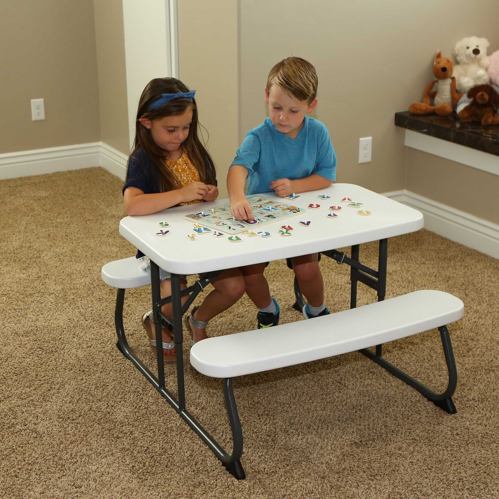 Lifetime Children's Picnic Table , White Granite (60239)