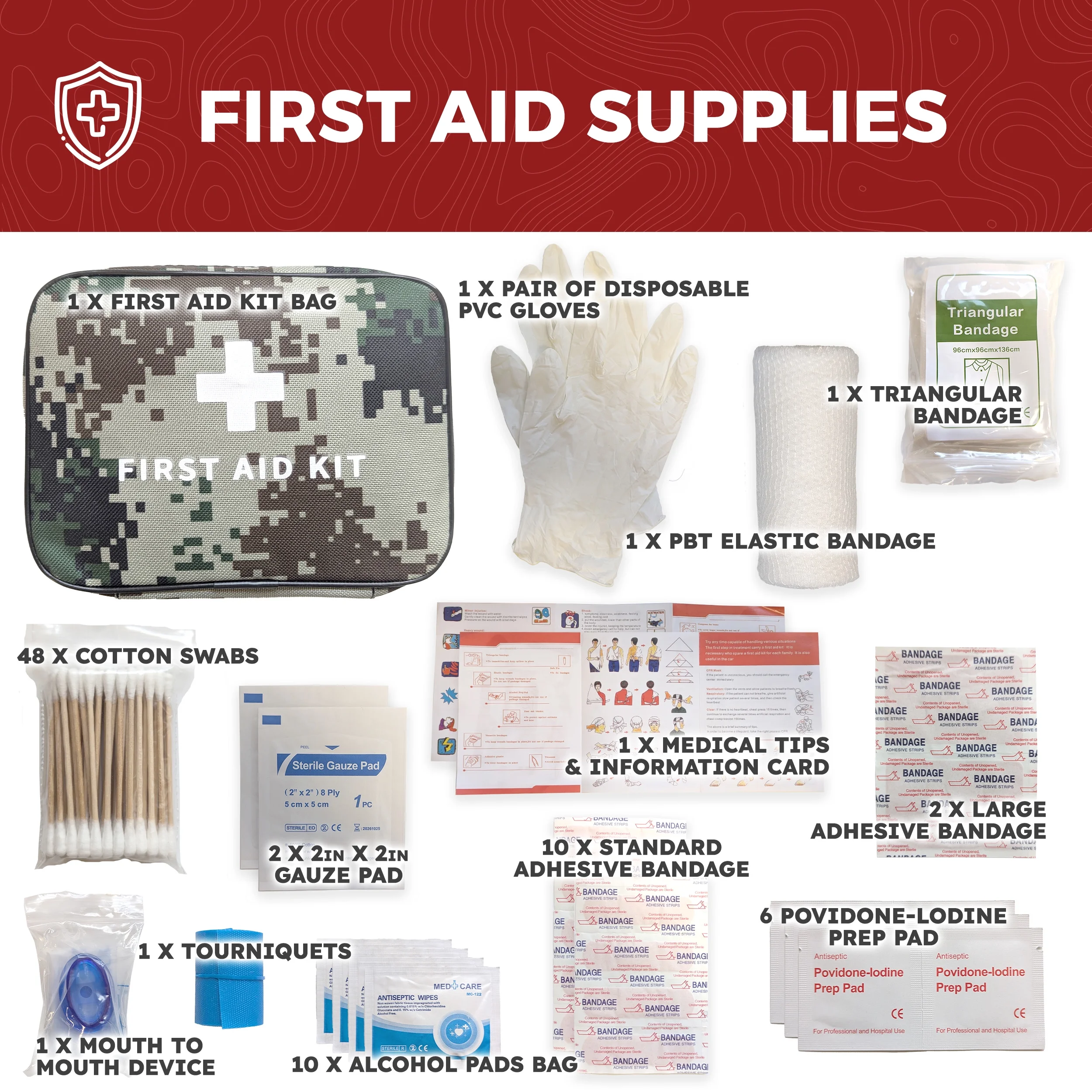 Pre-Packed Emergency Survival Kit/Bug Out Bag for 2 - Over 175 Total Pieces of Disaster Preparedness Supplies for Hurricanes, Floods, Earth Quakes & Other Disasters, Black