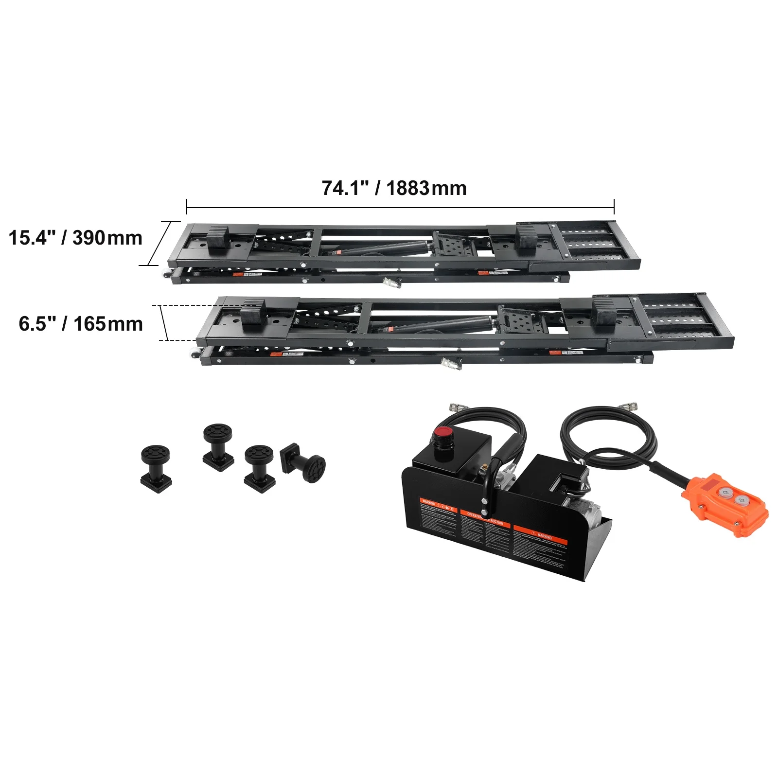 SKYSHALO, Durable Q235B Carbon Steel, Adjustable Height, Mobile Lifting Jack