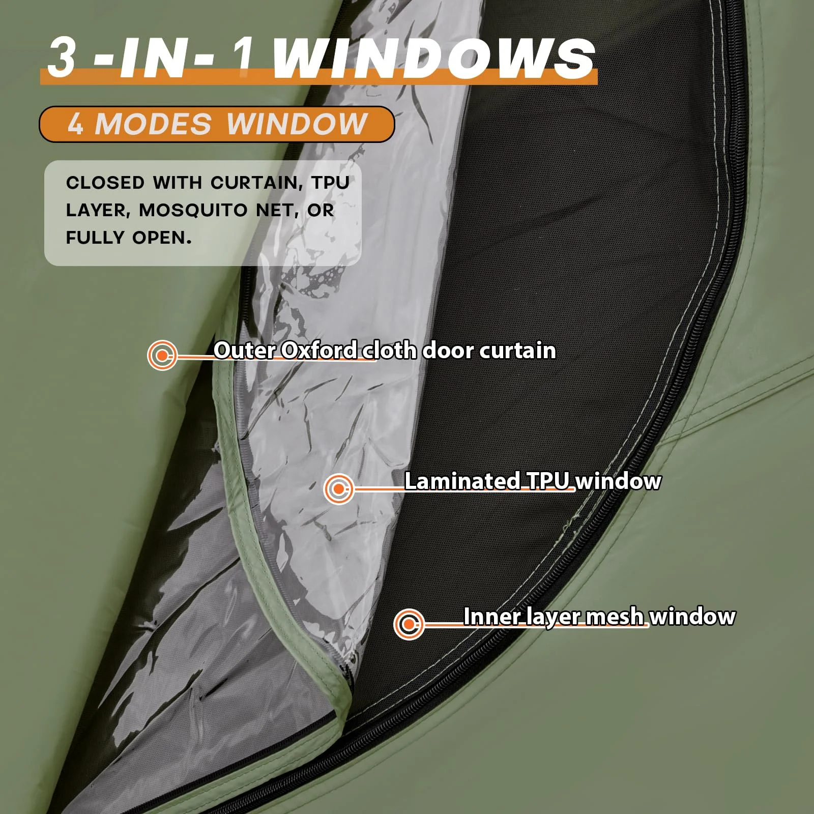 Yoleny 12'x8' Inflatable Tent, 96 SFT Blow Up Tent for Camping, 4 Season Oxford Glamping Tents with Clear Skylight, Pump & Stove Jack