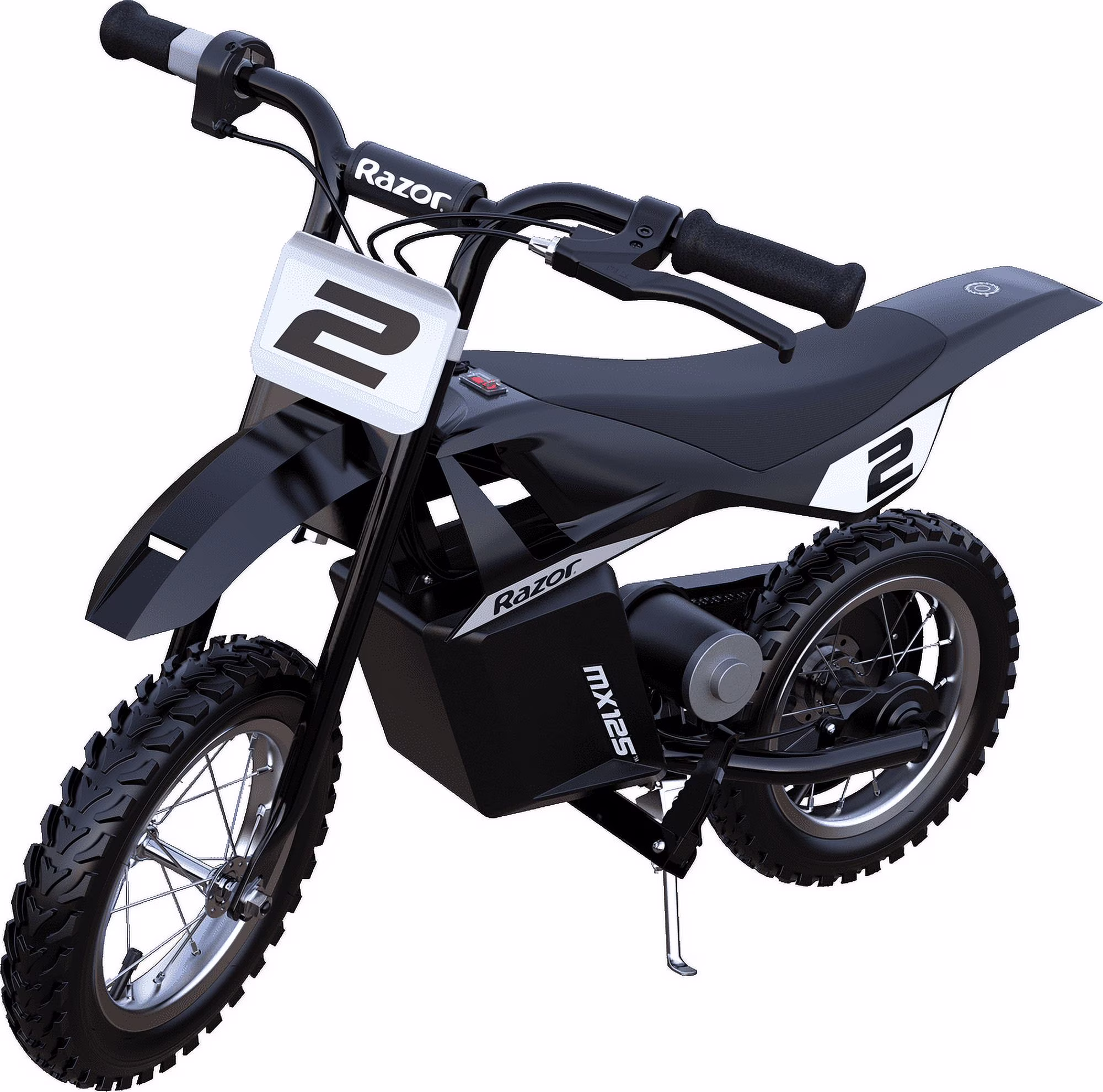 Razor Dirt Rocket MX125 Electric-Powered Dirt Bike - Black with Decal Included, for Child 5+