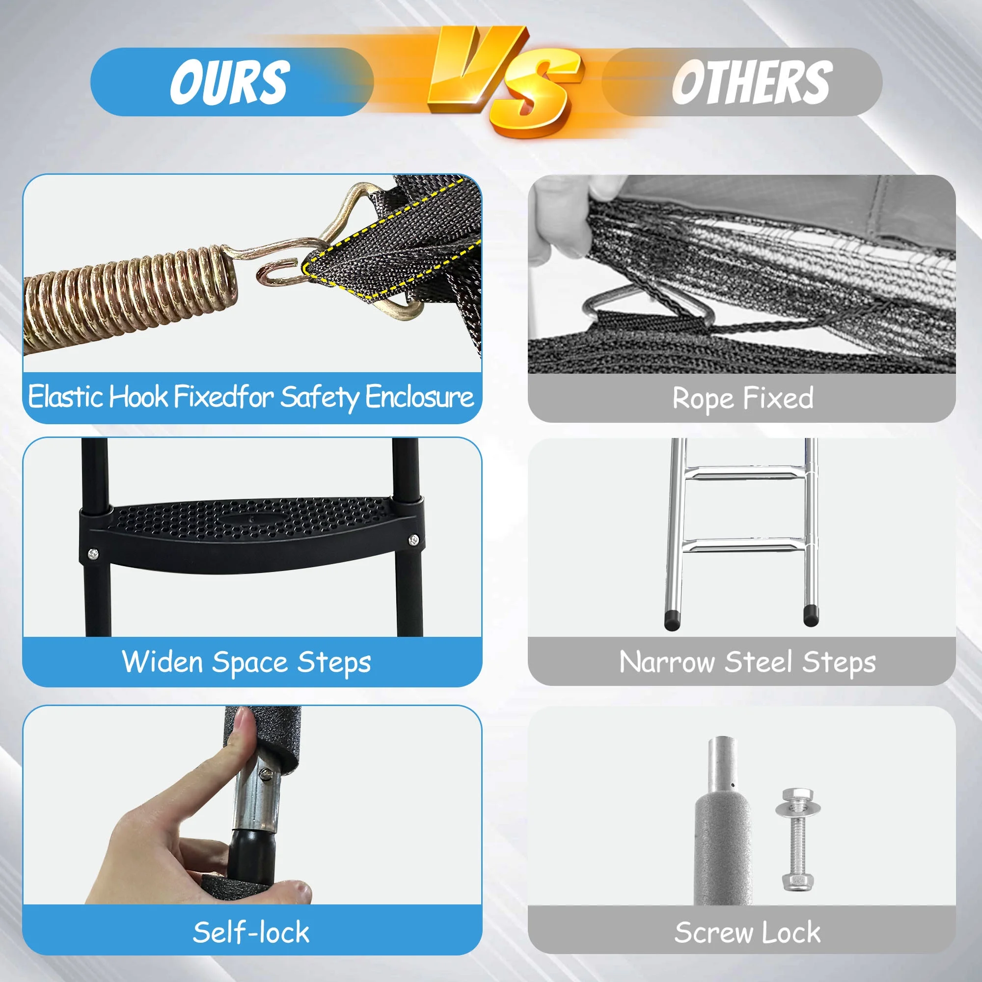 Soges 16FT Trampoline with Basketball Hoop for Kids and Adults Outdoor Trampoline with Ladder and Safety Enclosure Net Pumpkin Trampoline with Curved Poles Heavy Duty Recreational Trampoline 1500LBS