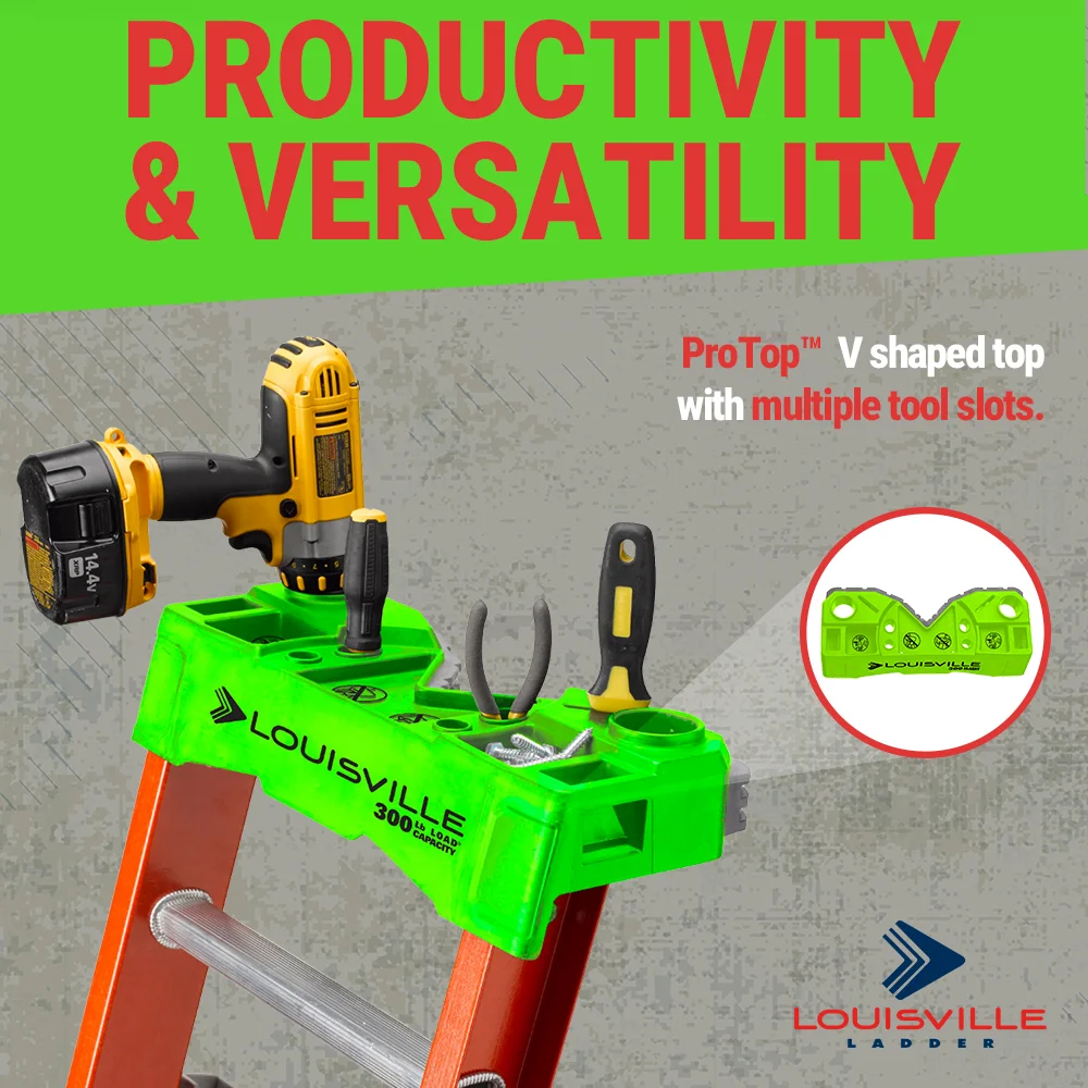 Louisville Ladder 24-Foot Fiberglass Extension Ladder, 300-Pound Load Capacity, Type IA, L-3022-24PT