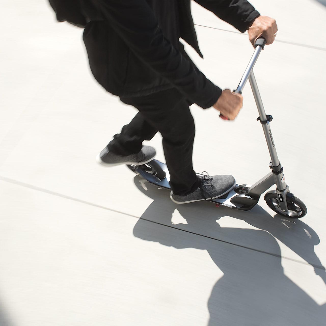 Razor A5 Prime Folding Kick Scooter - Gray. 8″ Wheels. Anodized Aluminum. for Adults up to 220 lb
