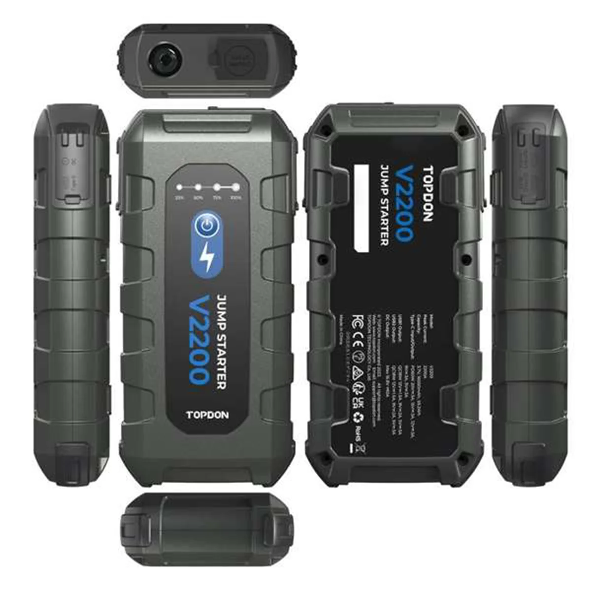 Topdon V2200 - 2200 Peak Amp Jump Starter & Booster