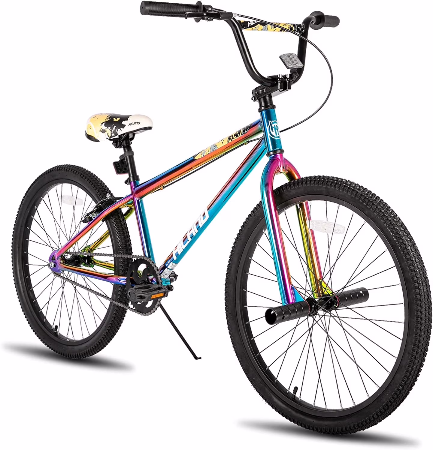 Hiland BMX BIKE 24 & 26 inch, Beginner-Level to Advanced Riders with 2 Pegs for Adults, Multiple Colors