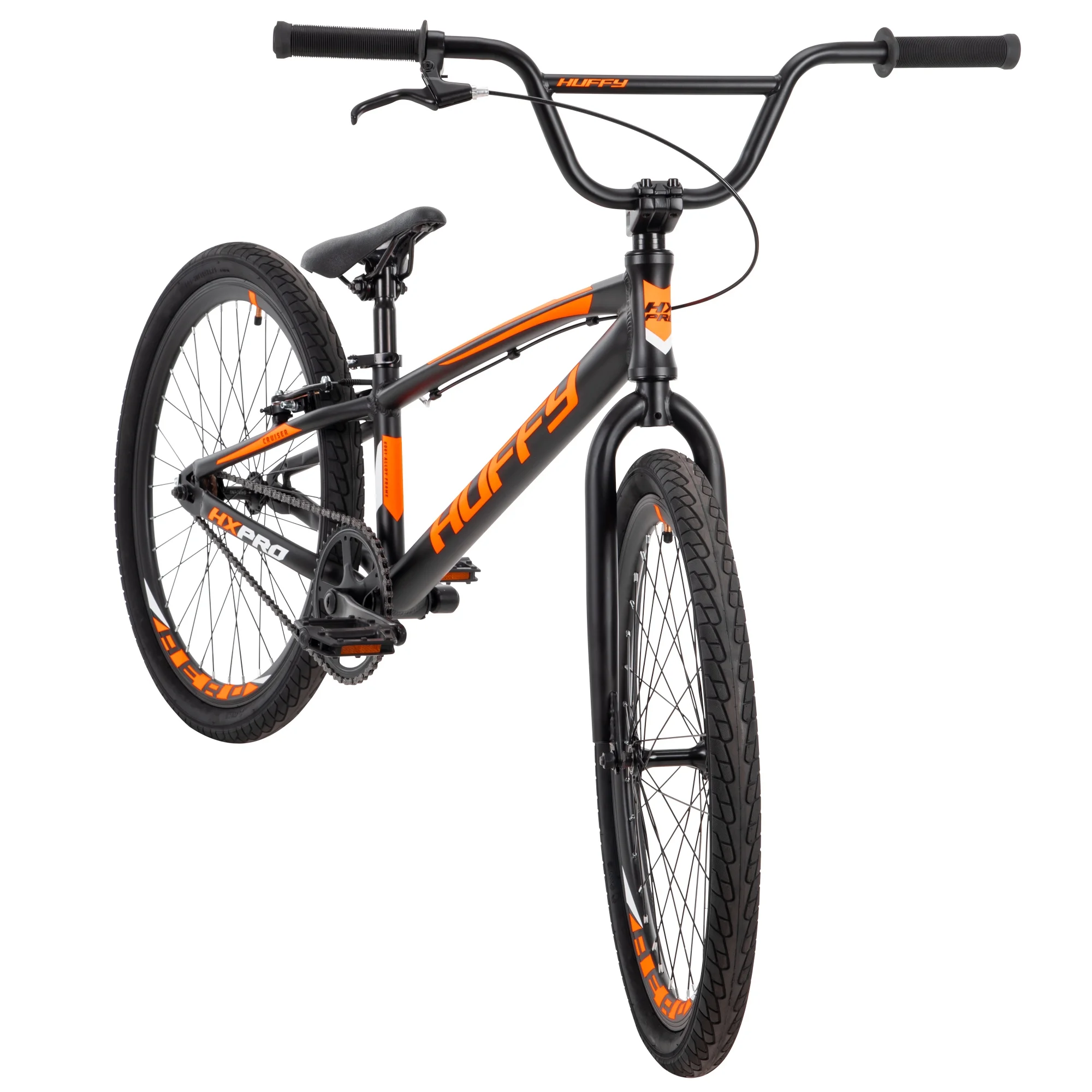 HX Pro Cruiser 24-inch Aluminum BMX Bike for Boys, Black/Orange