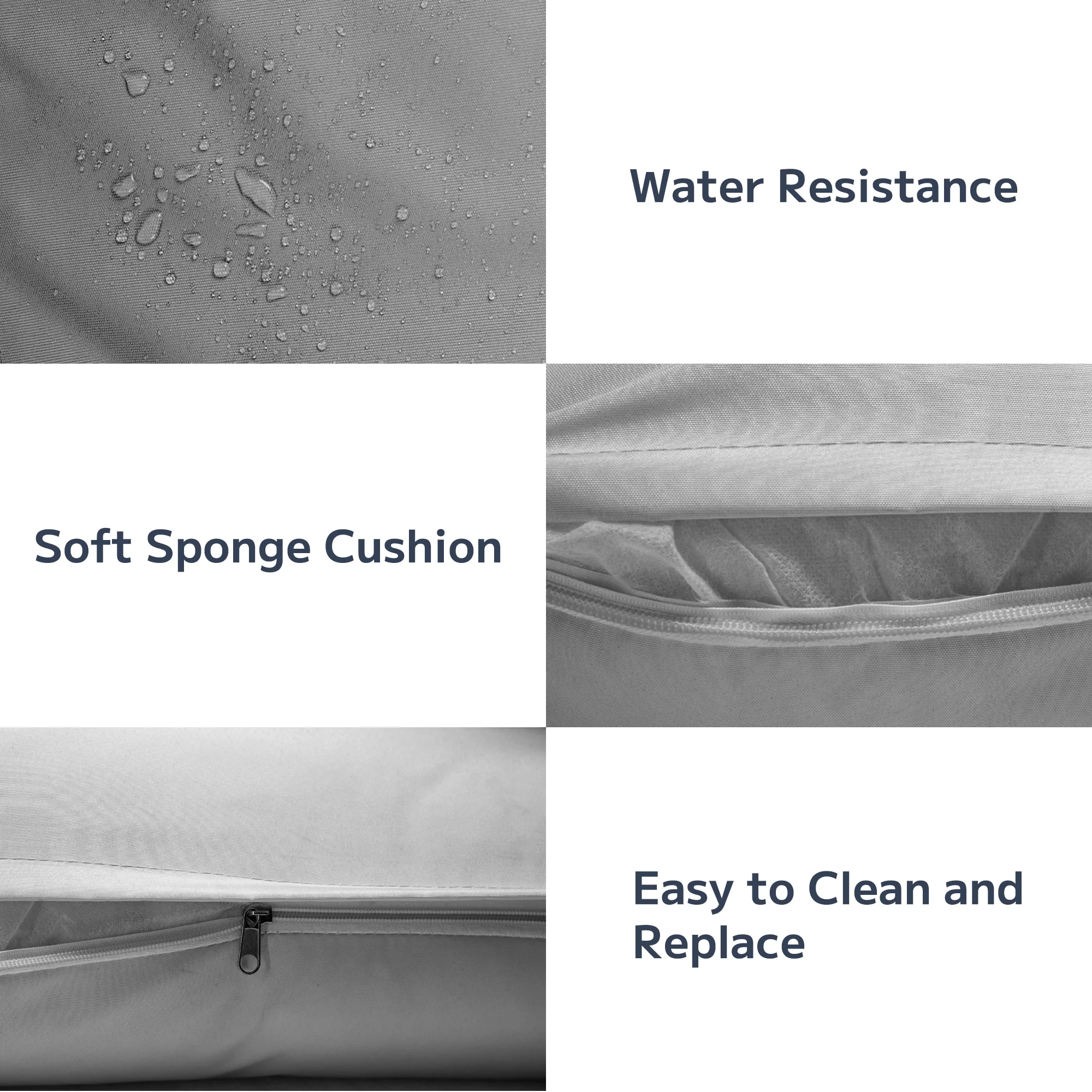 Patio Furniture Set, Lofka 7 Piece Outdoor Sectional Furniture Chair Set with Cushions and Coffee Table, Gray