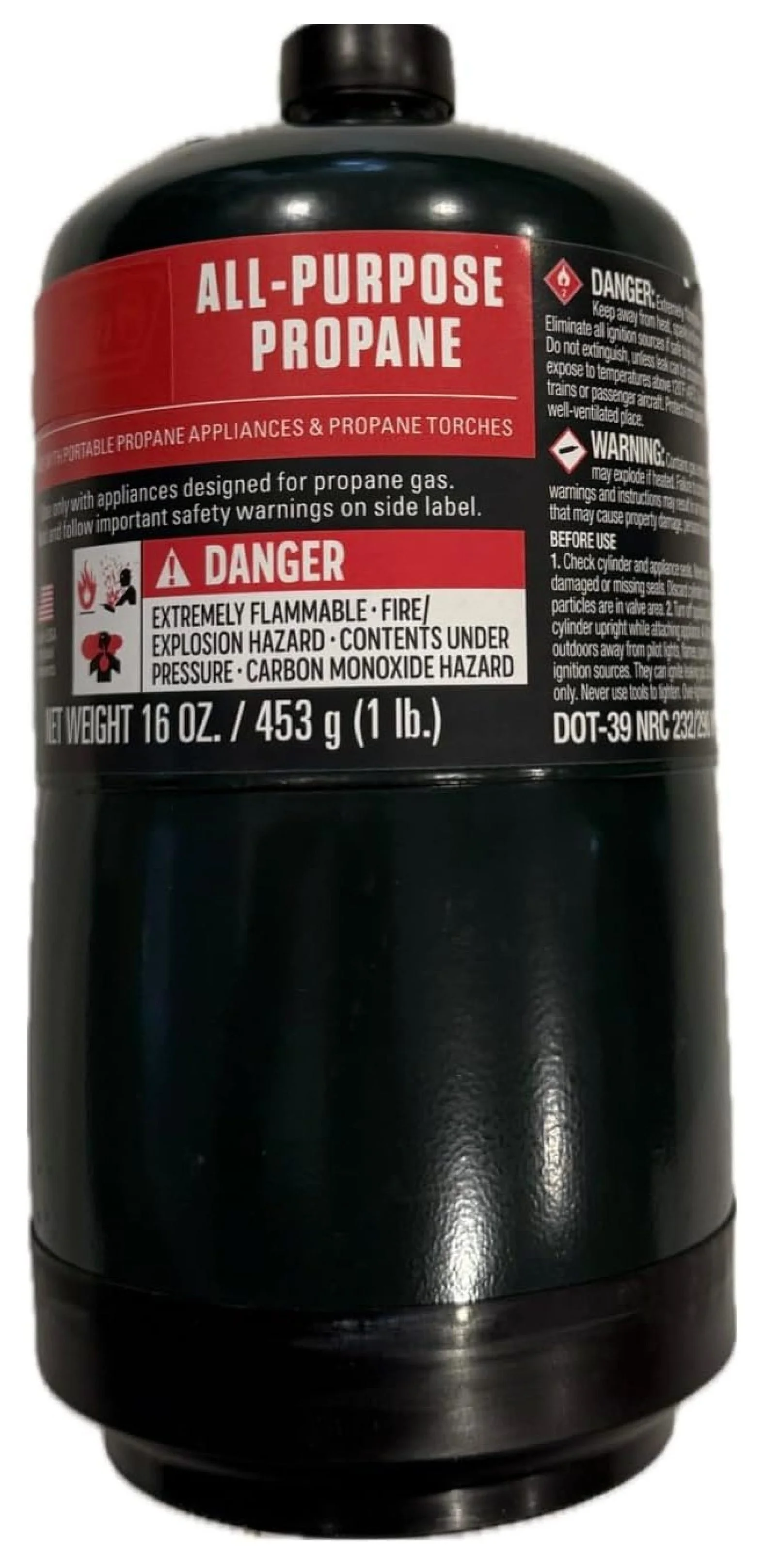 Propane Replacement Fuel Cylinders Camping- 16 Oz (12 Pack) Factory Pre-filled and Ready to Use