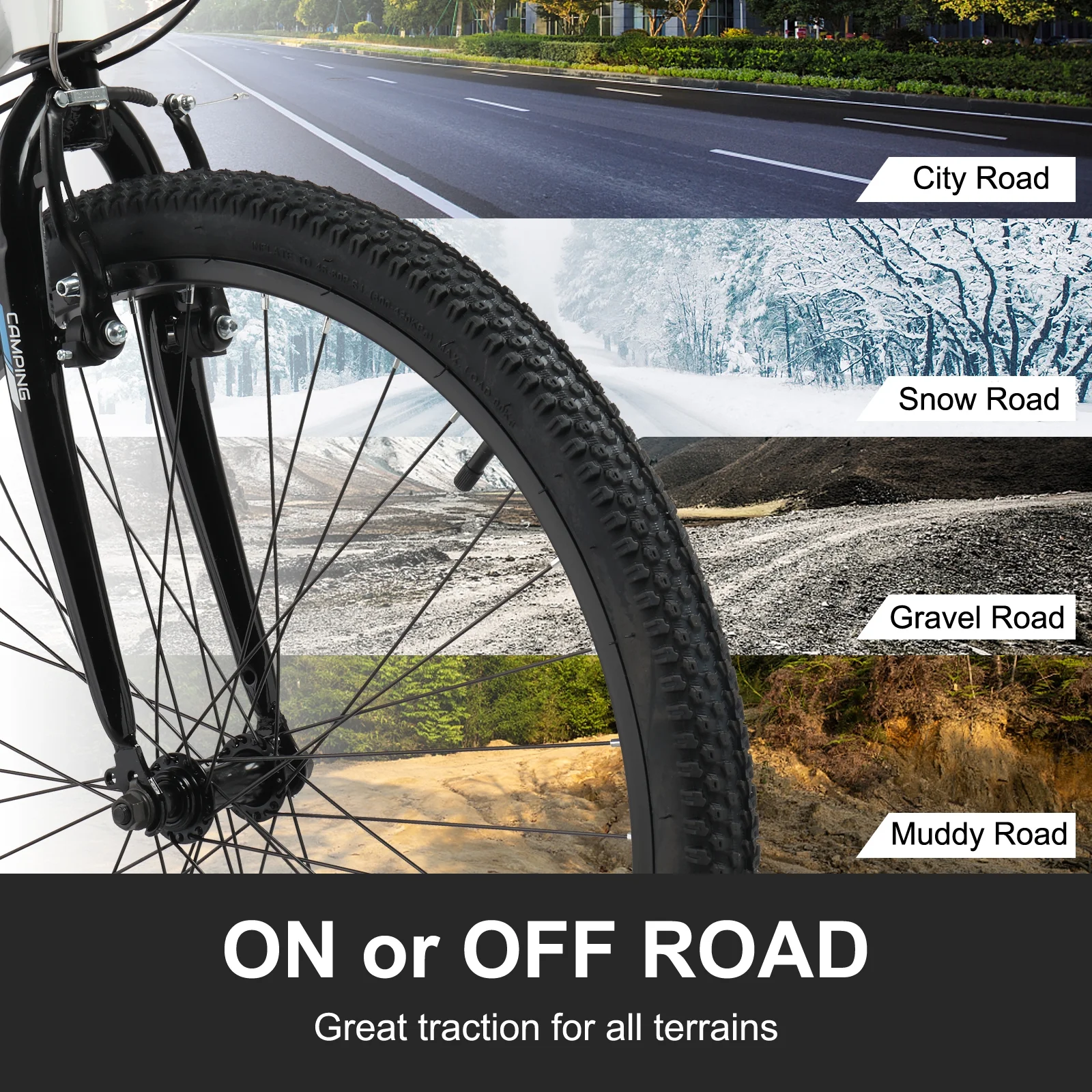 Ktaxon 24 inch Mountain Bike for Women, Dual V Brakes 21 Speeds Women Bike