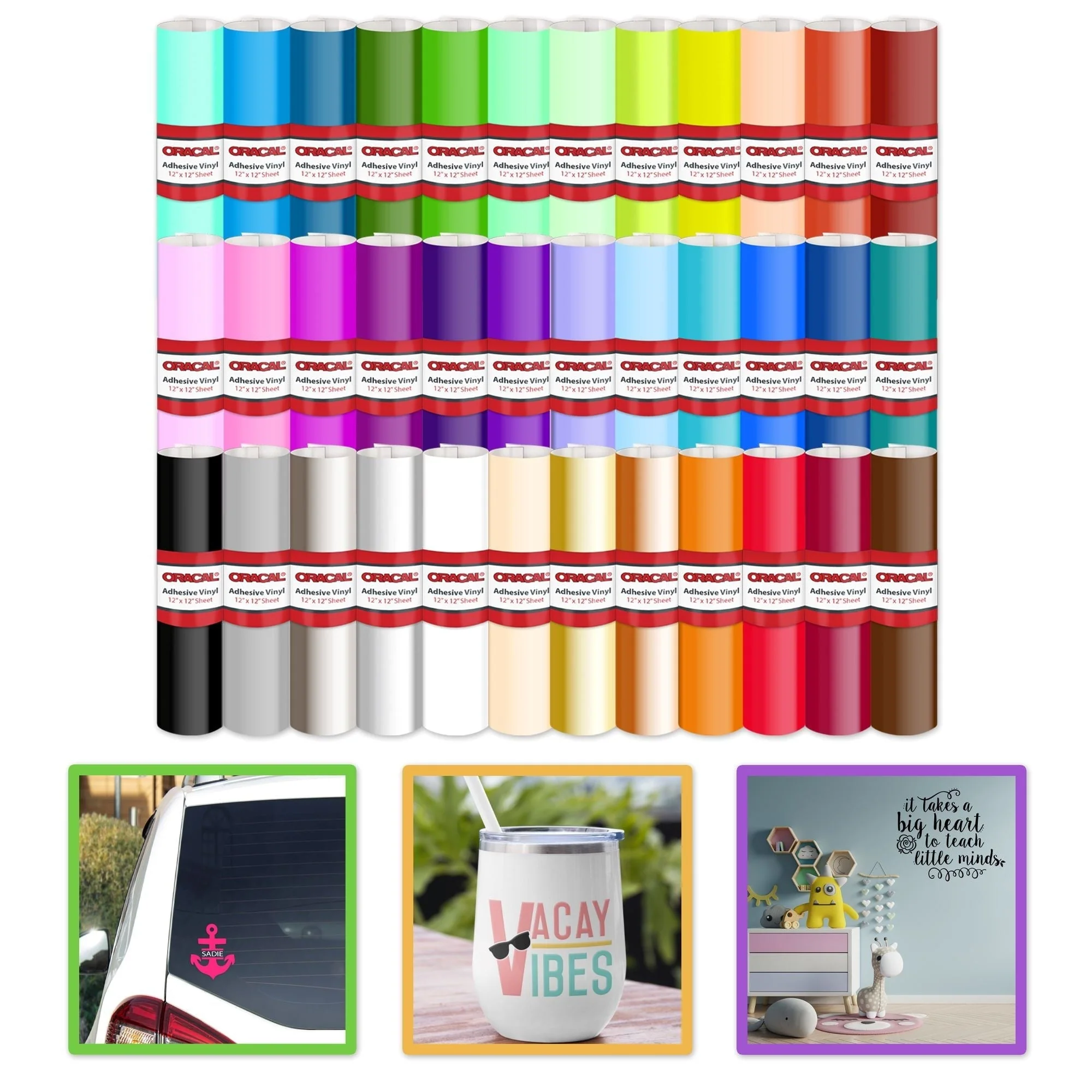 Silhouette Black Cameo 4 w/ 64 Oracal Vinyl Sheets, Tools, Guides