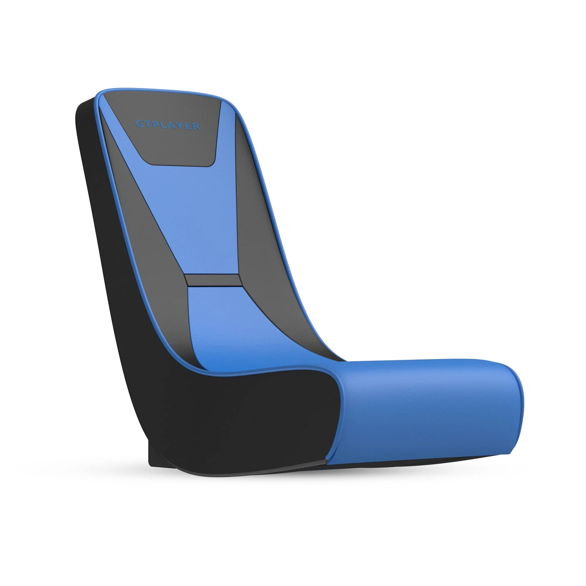 GTRACINGFaux Leather Floor Rocker Video Gaming Chair, Blue