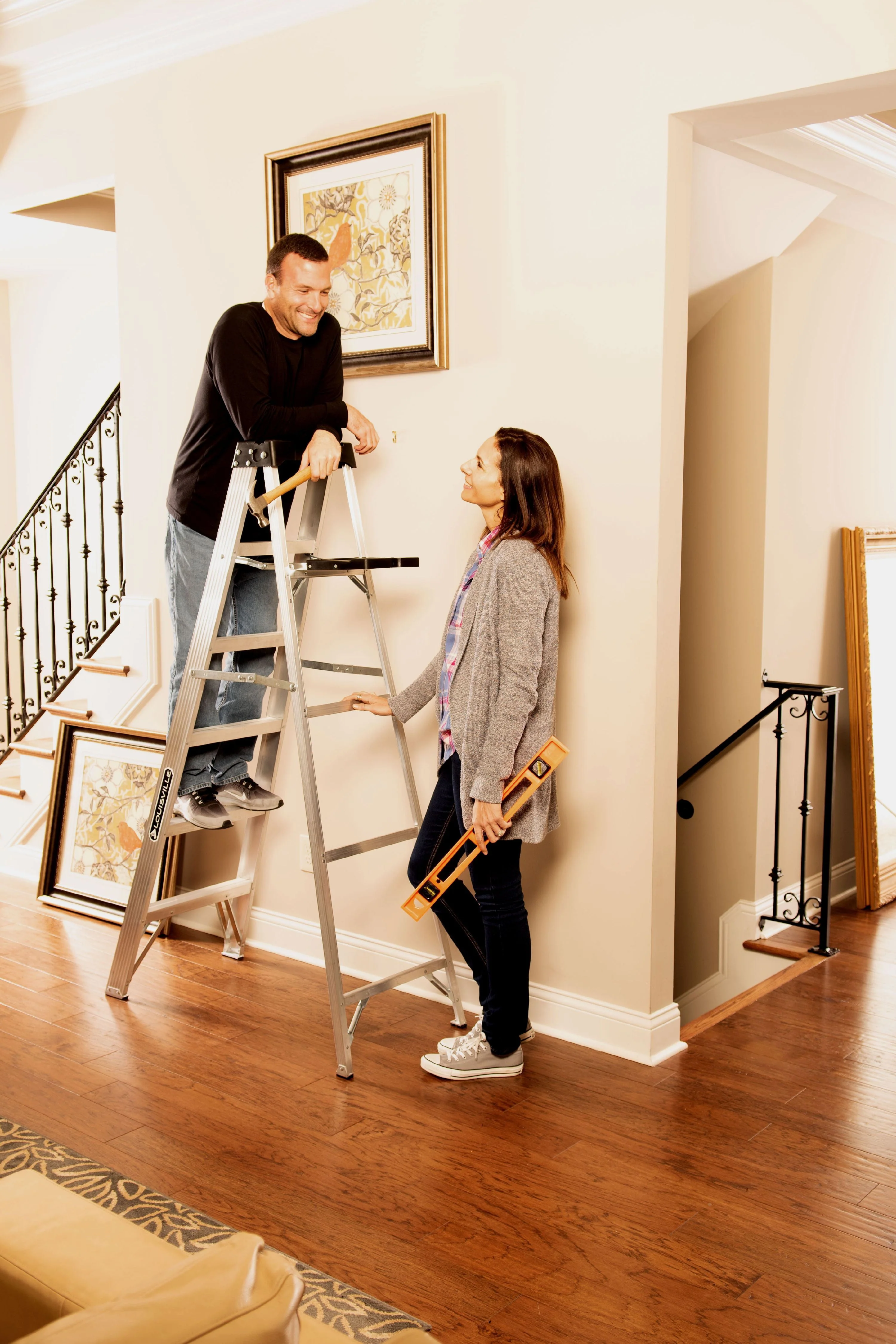 Louisville Ladder 6' Aluminum Step Ladder, 10' Reach, 250 lbs Load Capacity, W-2112-06S