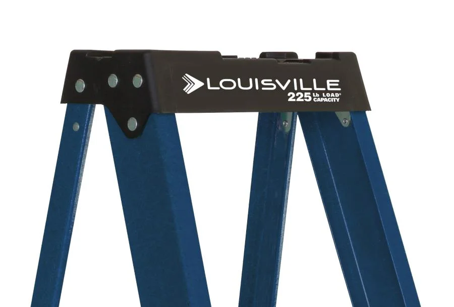 Louisville Ladder 4' Fiberglass Step Ladder, 8' Reach, 225-lb Capacity, W-3217-04