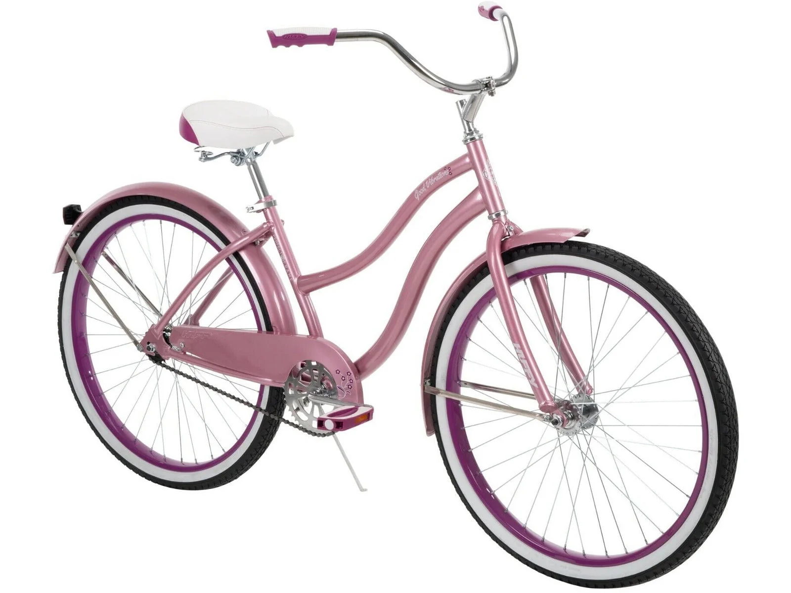 Huffy 26630 26 in. Good Vibrations Womens Cruiser Bike, Pink - One Size
