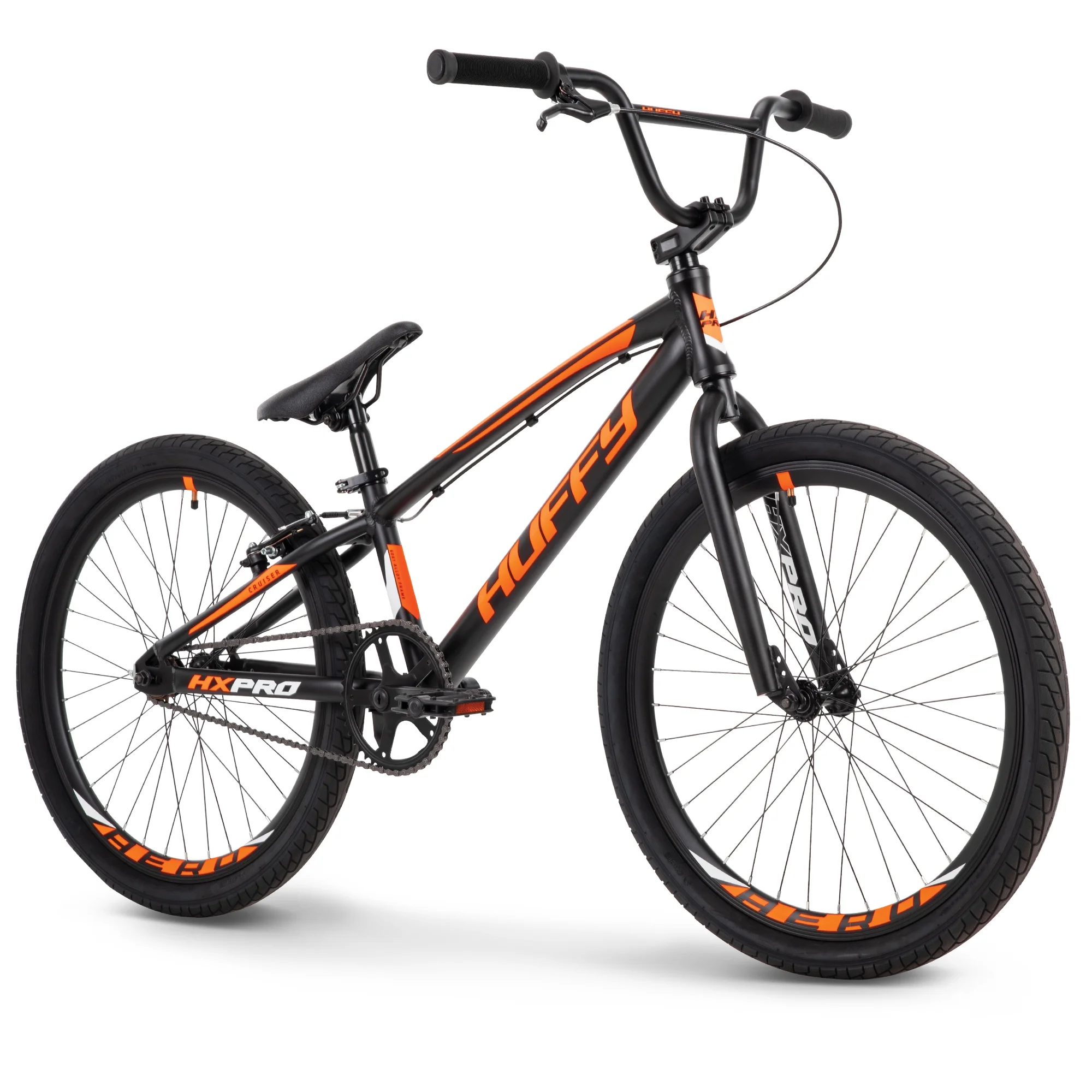 HX Pro Cruiser 24-inch Aluminum BMX Bike for Boys, Black/Orange