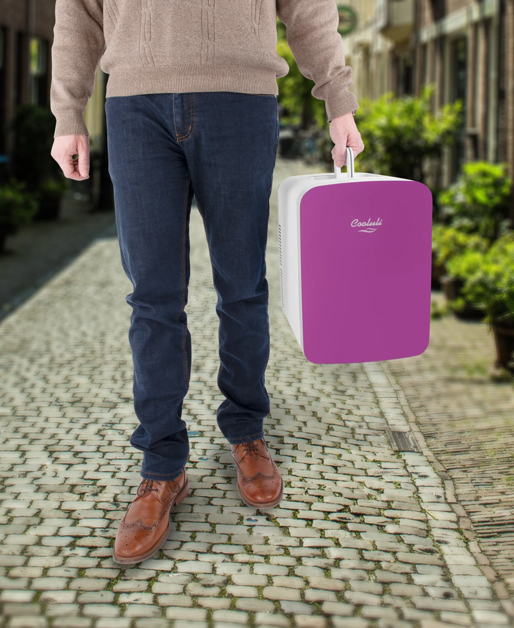 Cooluli Infinity Black 15 Liter Compact Portable Cooler Warmer Mini Fridge for Bedroom, Office, Dorm, Car - Great for Skincare & Cosmetics (110-240V/12V)