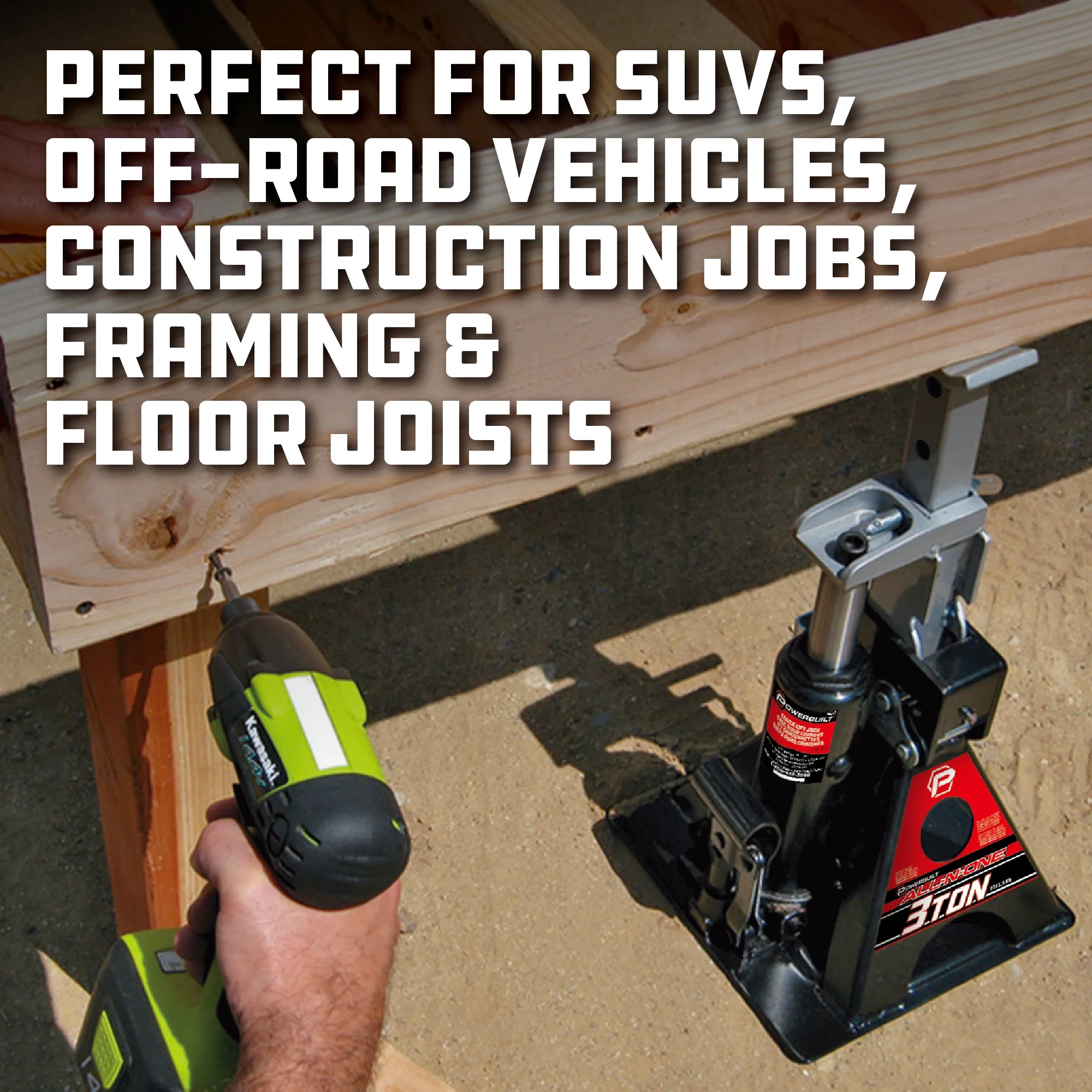 Powerbuilt 3 Ton All in One Truck Lift Jack - 640912