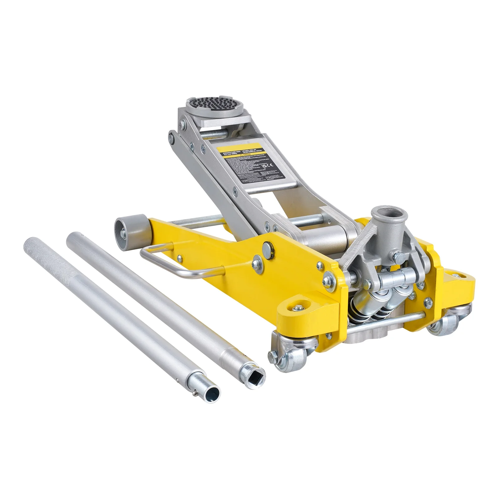 KFFKFF Low Profile Floor Jack, 3 Ton Capacity, Dual Piston Fast Lift, Hydraulic Auto Jack, 3.7