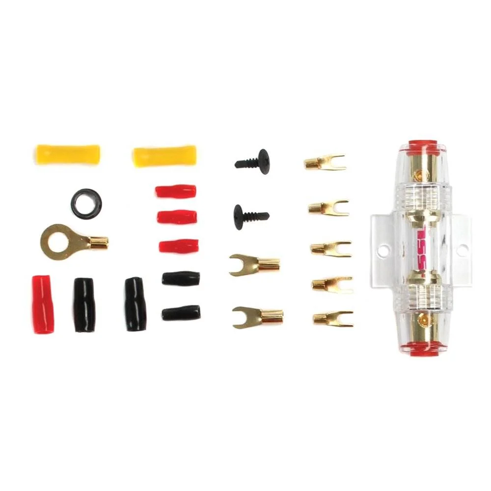 BOSS Audio R1004 Riot 400W 4 Channel Car Power Amplifier Mosfet w/ 8 Ga Amp Kit