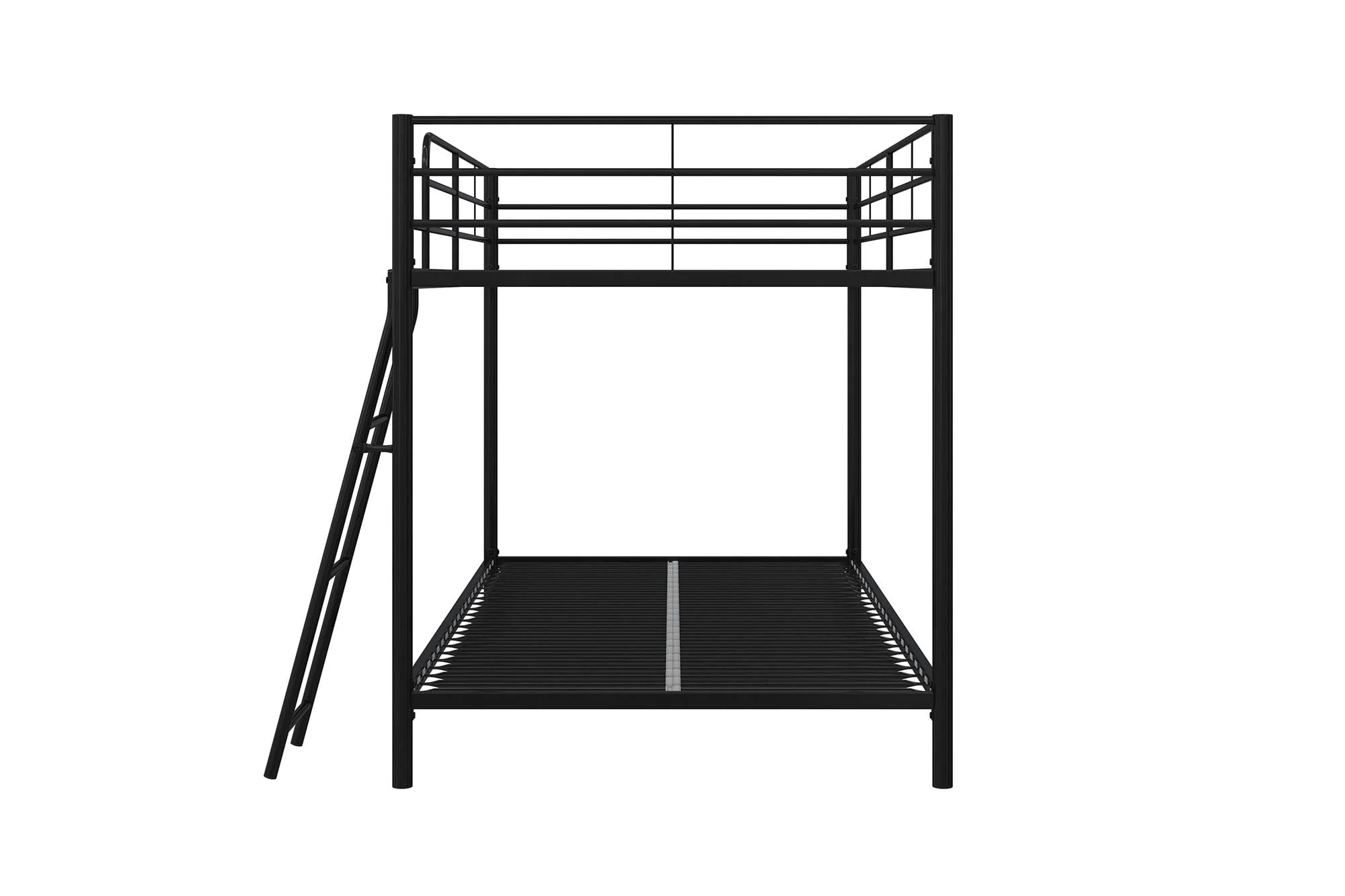 Mainstays Small Spaces Twin-over-Twin Low Profile Junior Bunk Bed, Black