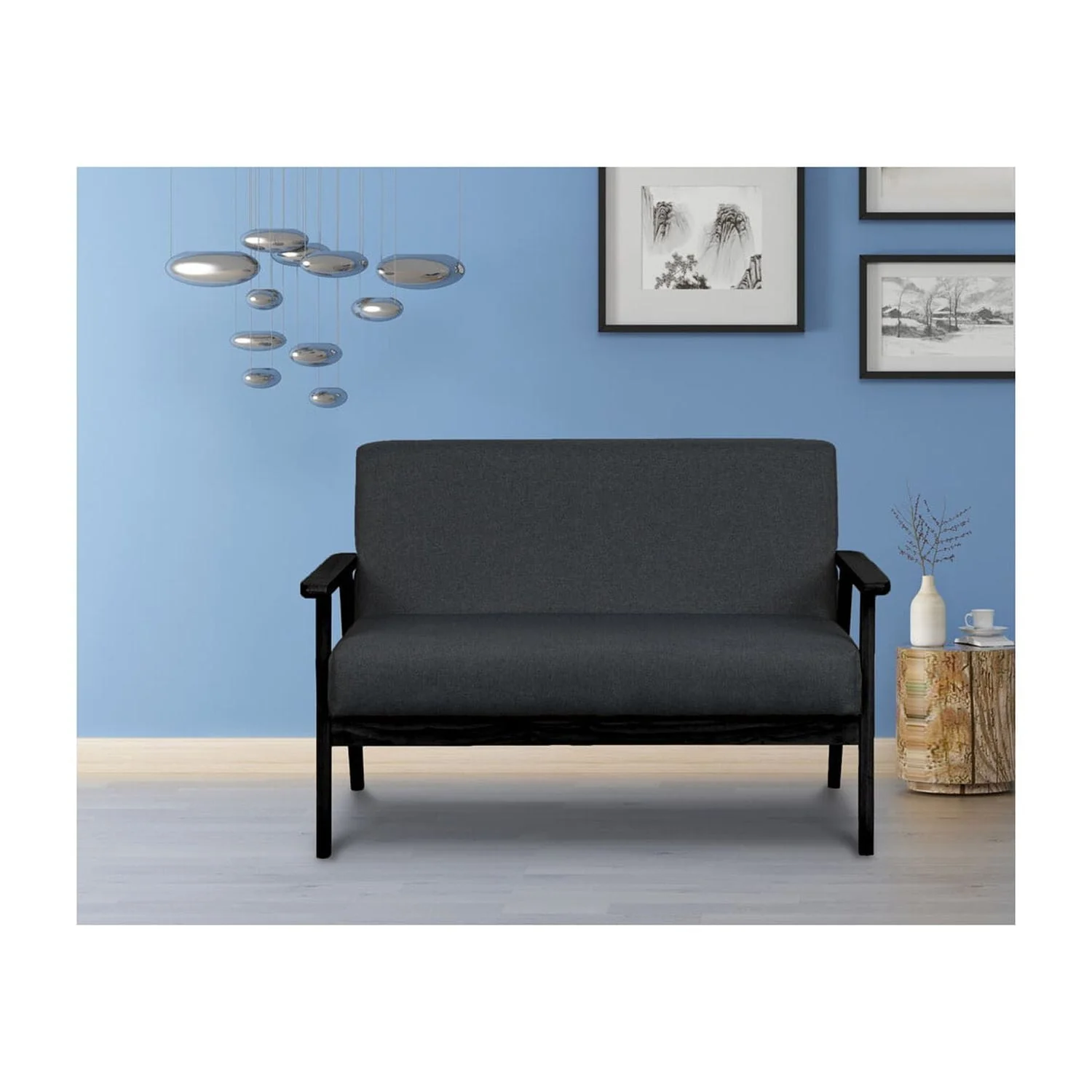 Lilola Home Bahamas Dark Gray Loveseat