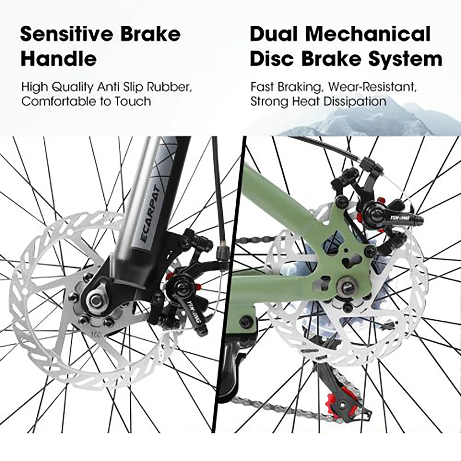 24 Inch Mountain Bike for Teenagers, High Carbon Steel Frame, Dual Full Suspension Mountain Bike, Mountain Tire, 21 Speed Mens Womens Outdoor Cycling, Birthday Gifts