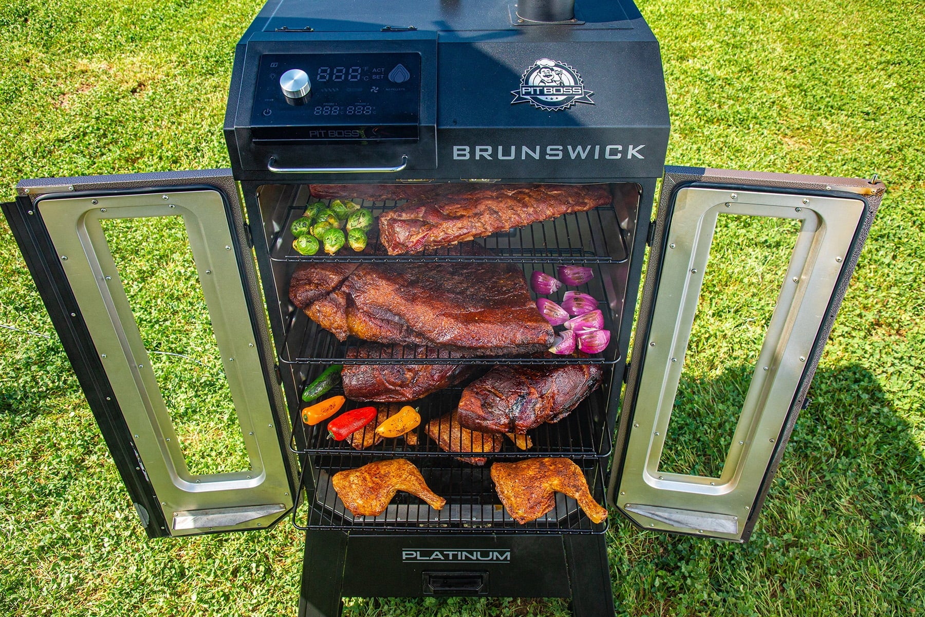 Pit Boss Platinum Brunswick Wi-Fi® Enabled Wood Pellet Vertical Smoker