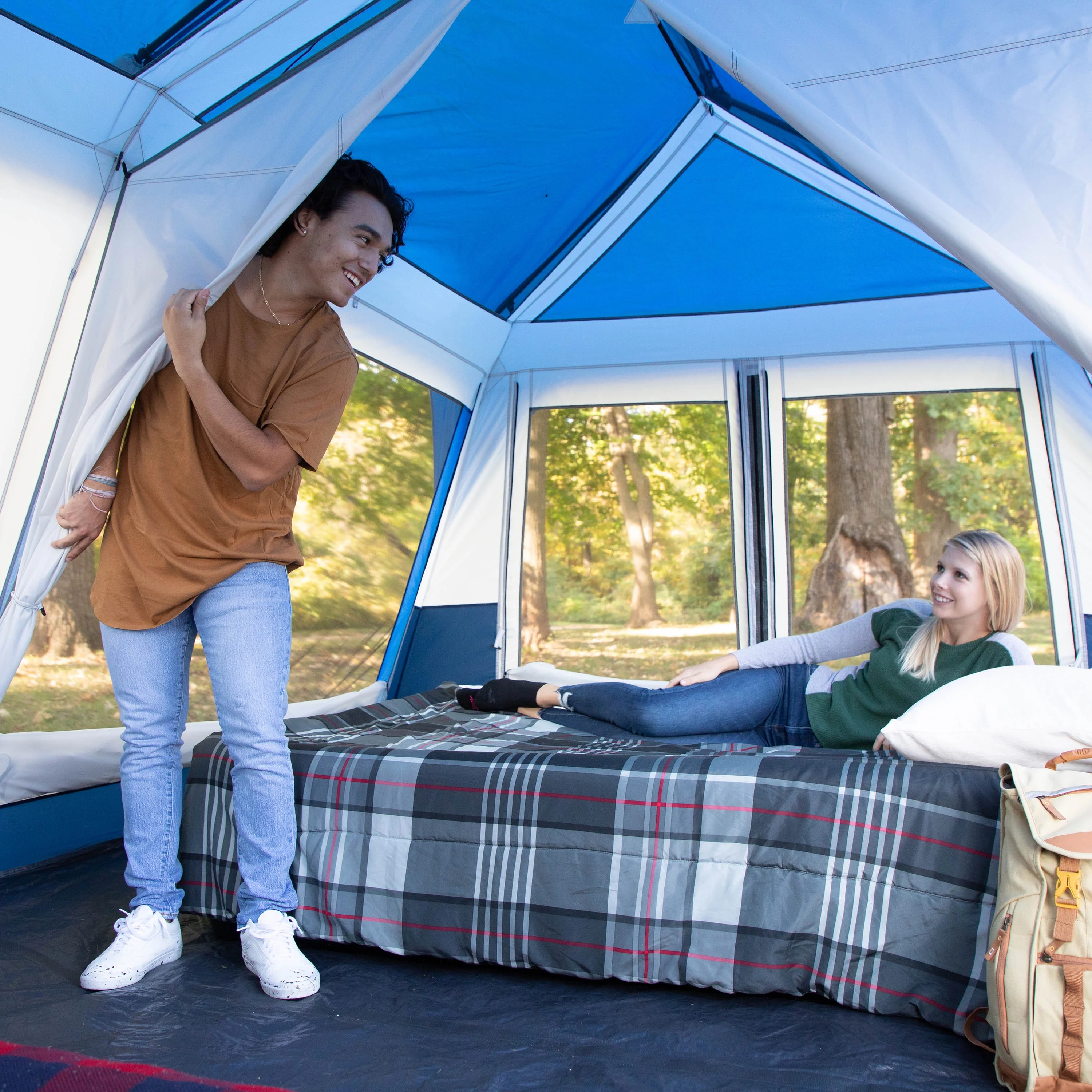 10-Person 14' x 10' Lighted Instant Cabin Tent, 40 lbs