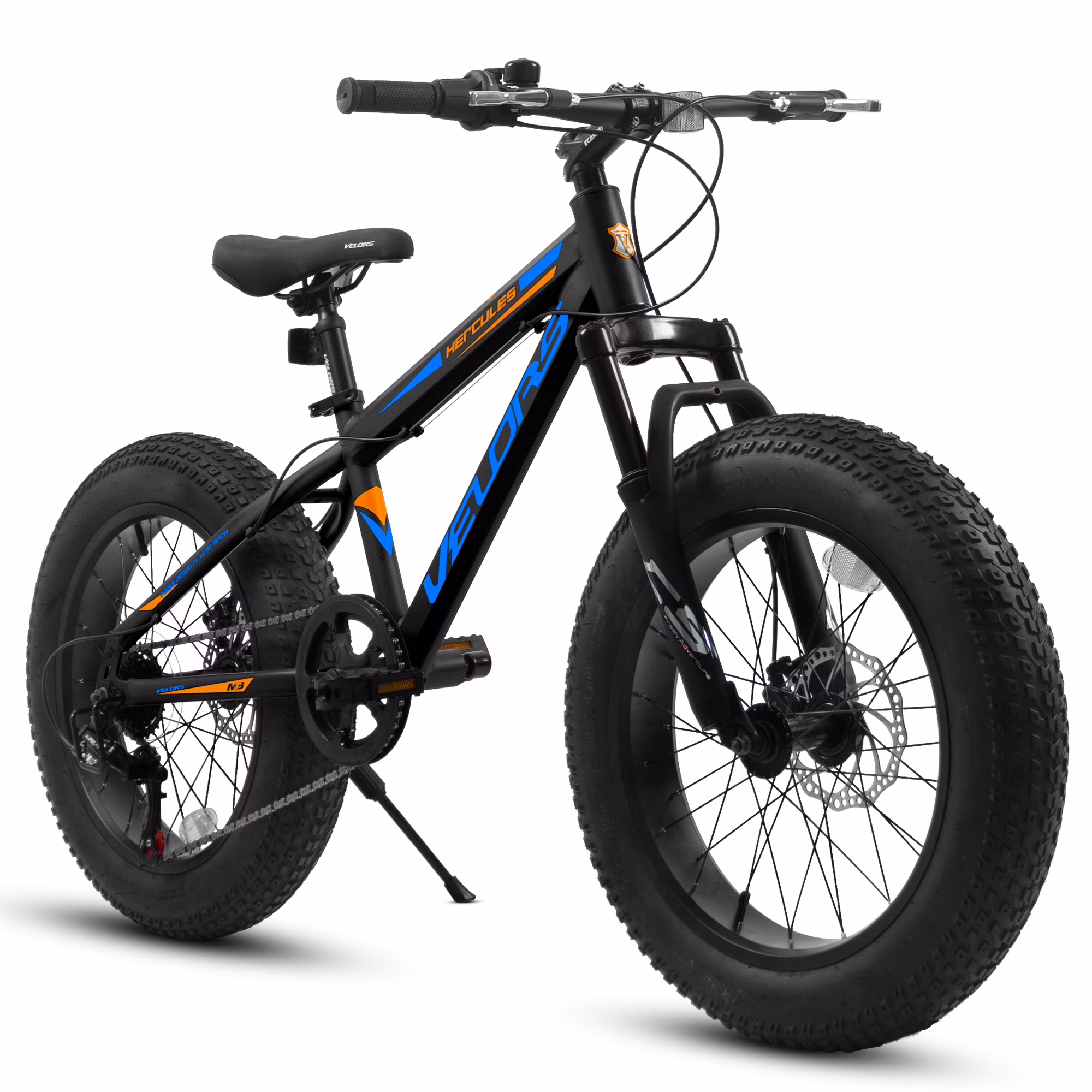 V20235 20 Inch Fat Tire Bike Adult 7 Speed Mountain Bike, Dual Disc Brakes, High Carbon Steel Frame, Front Suspension, Mountain Buggy, City Commuter City Bike, Fat Tire Bike